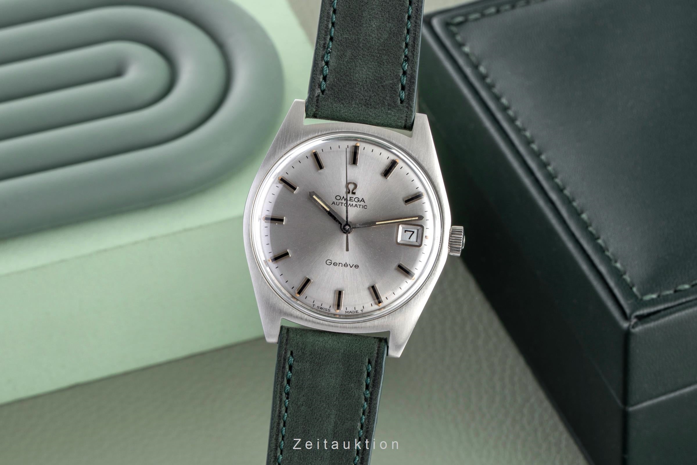 Omega Geneve Date Automatik Herrenuhr Ref. 166.041 Vintage Klassiker Box [2601092]