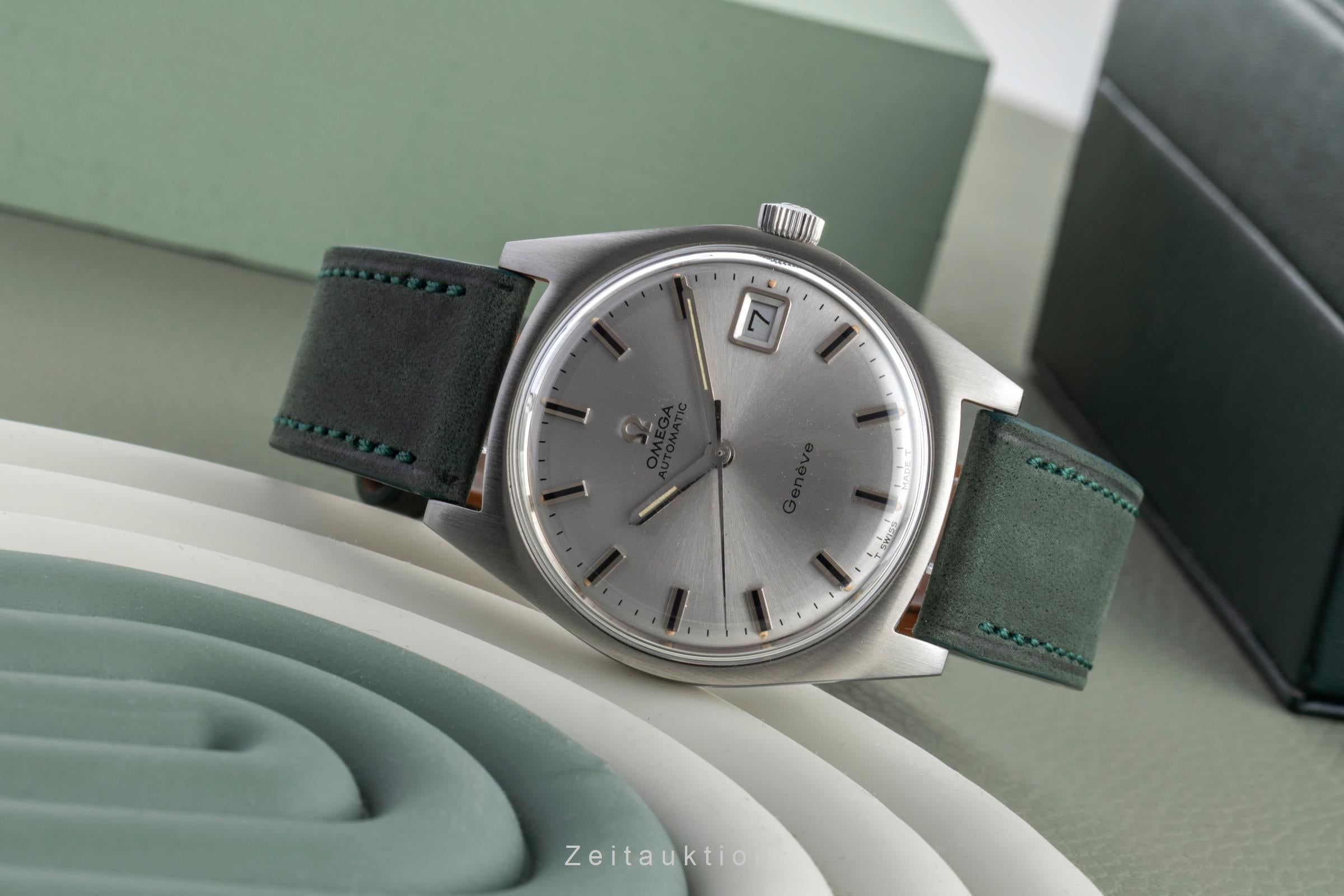 Omega Geneve acero automático reloj para caballeros 166.041 Vintage  [2601092]