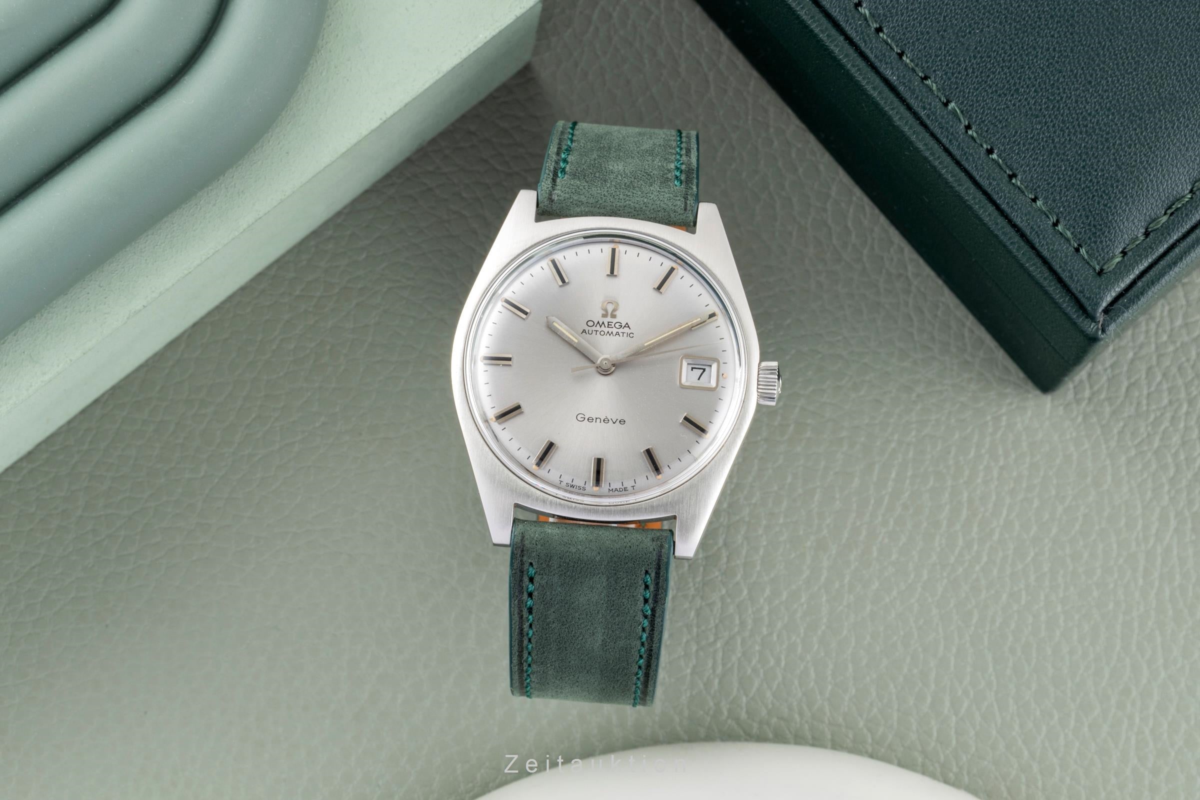 Omega Geneve acero automático reloj para caballeros 166.041 Vintage  [2601092]