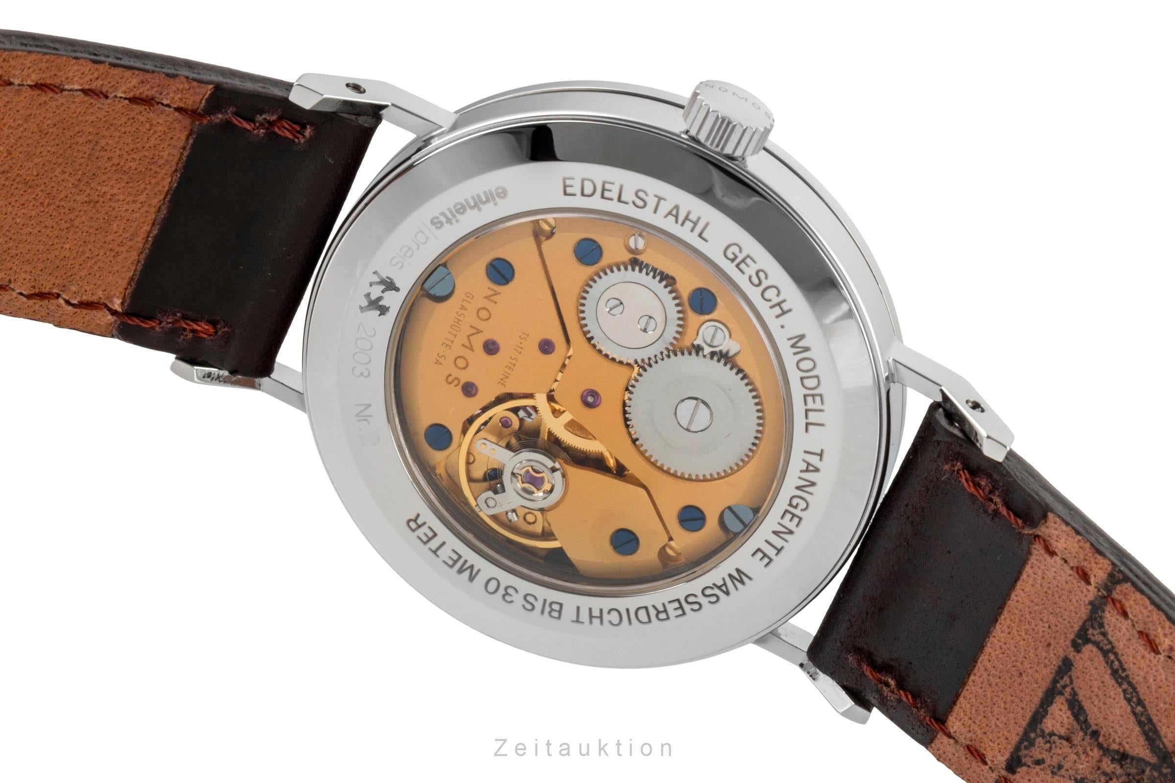 Nomos Tangente steel manual winding men's watch Tangente Einheitspreis 2003 Limited  [2601101]