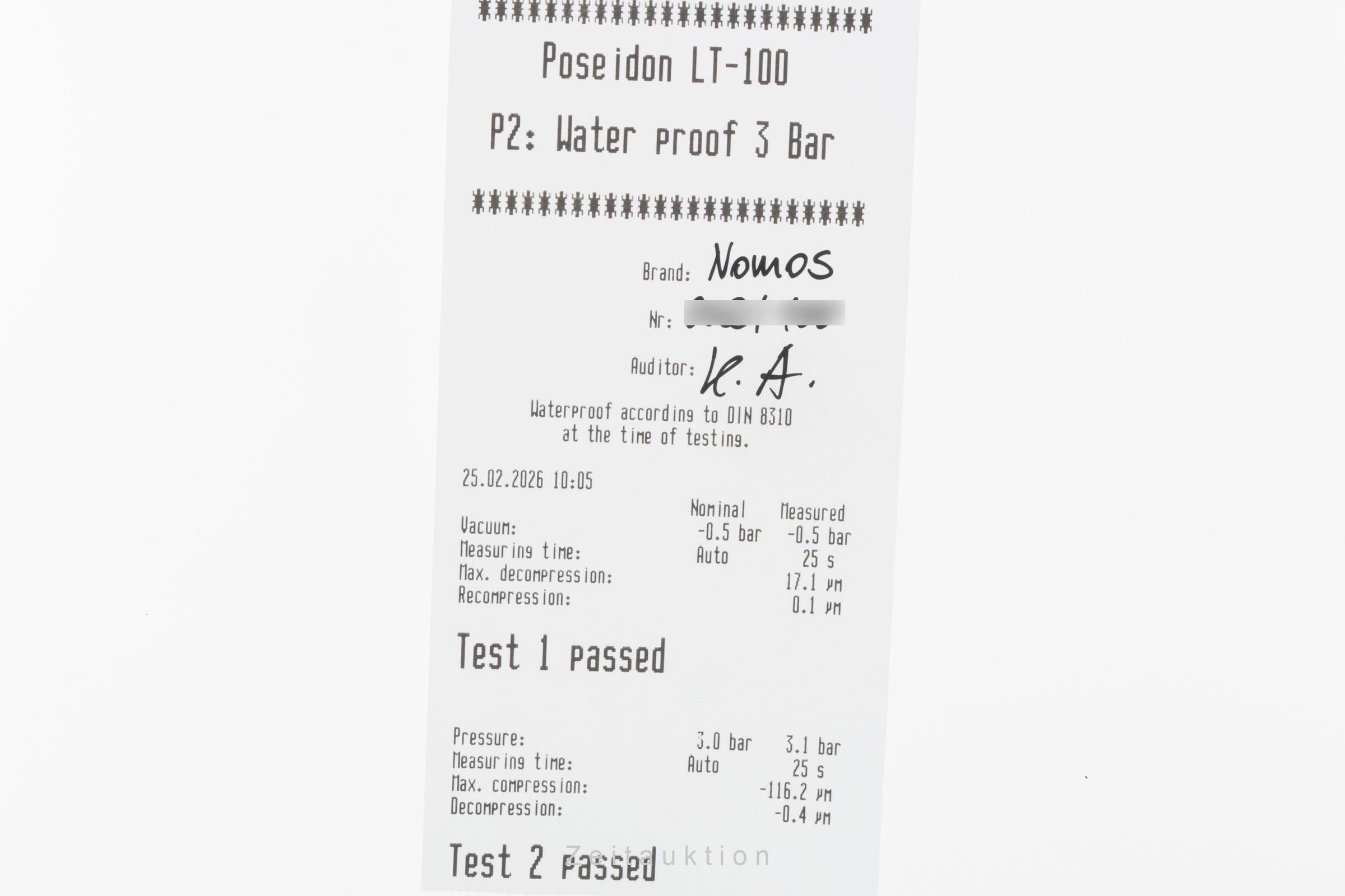 Nomos Tangente acier à remontage manuel montre pour hommes Lävograph Limited  [2601103]