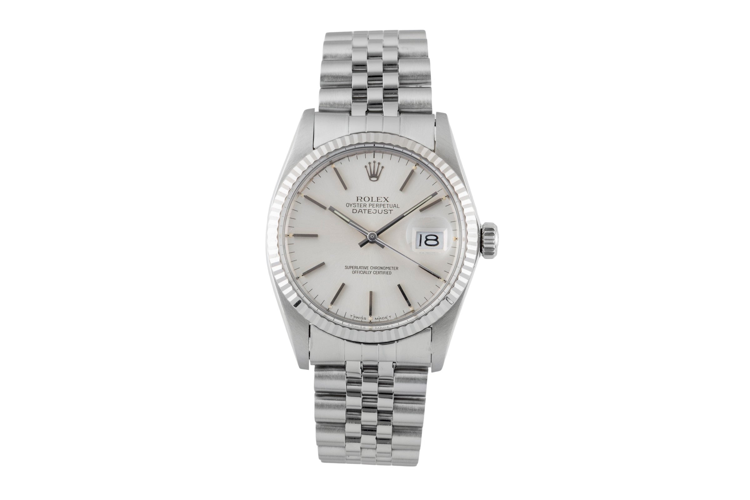 Rolex Datejust steel / white gold automatic men's watch 16014  [2601108]