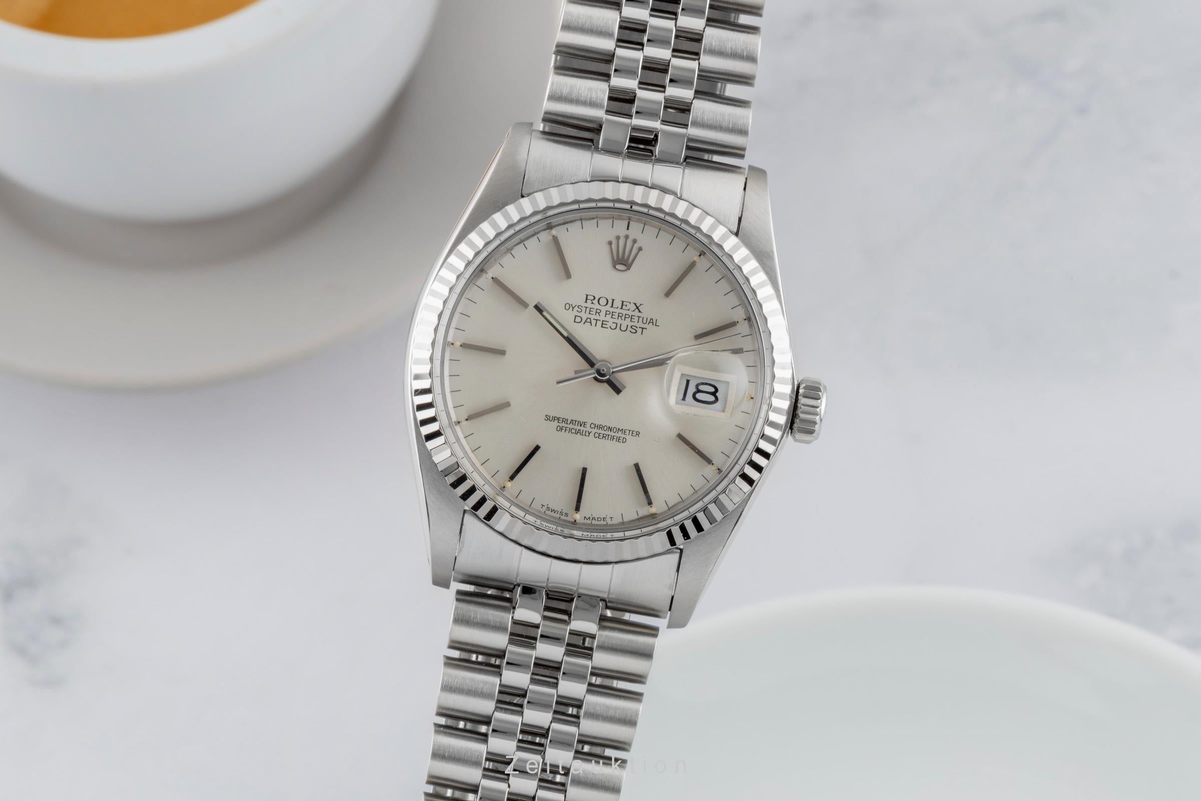 Rolex Datejust steel / white gold automatic men's watch 16014  [2601108]