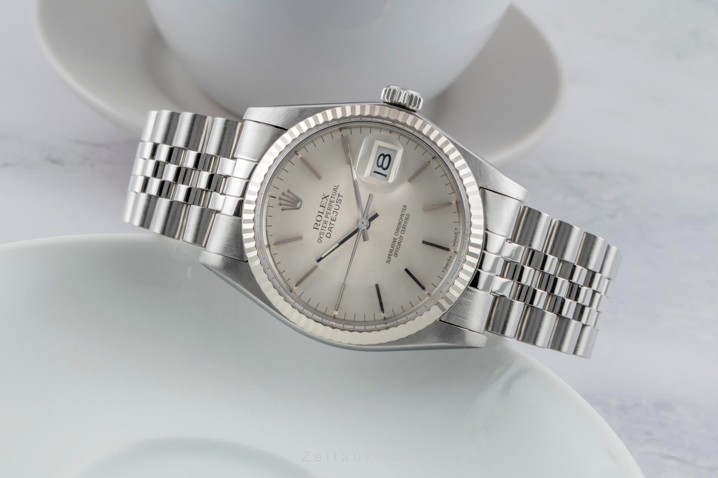 Rolex Datejust Stahl / Weissgold Automatik Herrenuhr Ref. 16014 Klassiker [2601108]