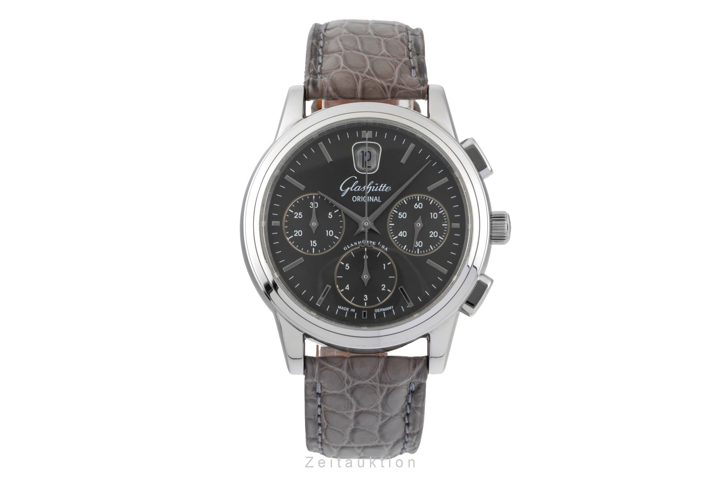 Glashütte Senator chronograph steel automatic men's watch 39-31-14-23-04  [2601110]