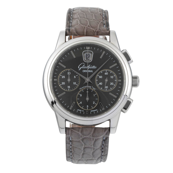 Glashütte Senator chronograph steel automatic men's watch 39-31-14-23-04  [2601110]