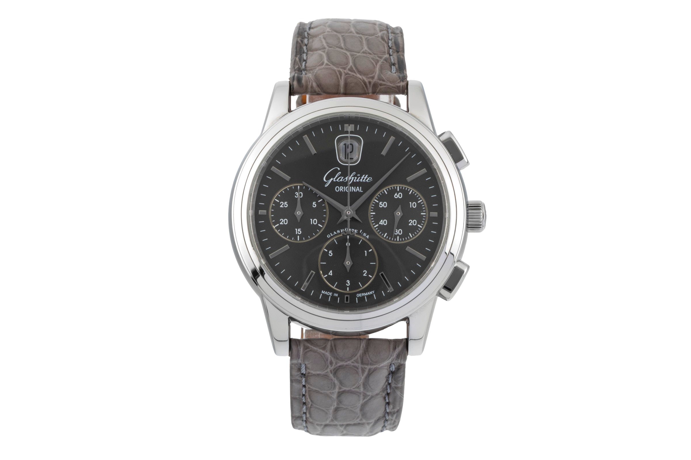 Glashütte Senator chronograph steel automatic men's watch 39-31-14-23-04  [2601110]