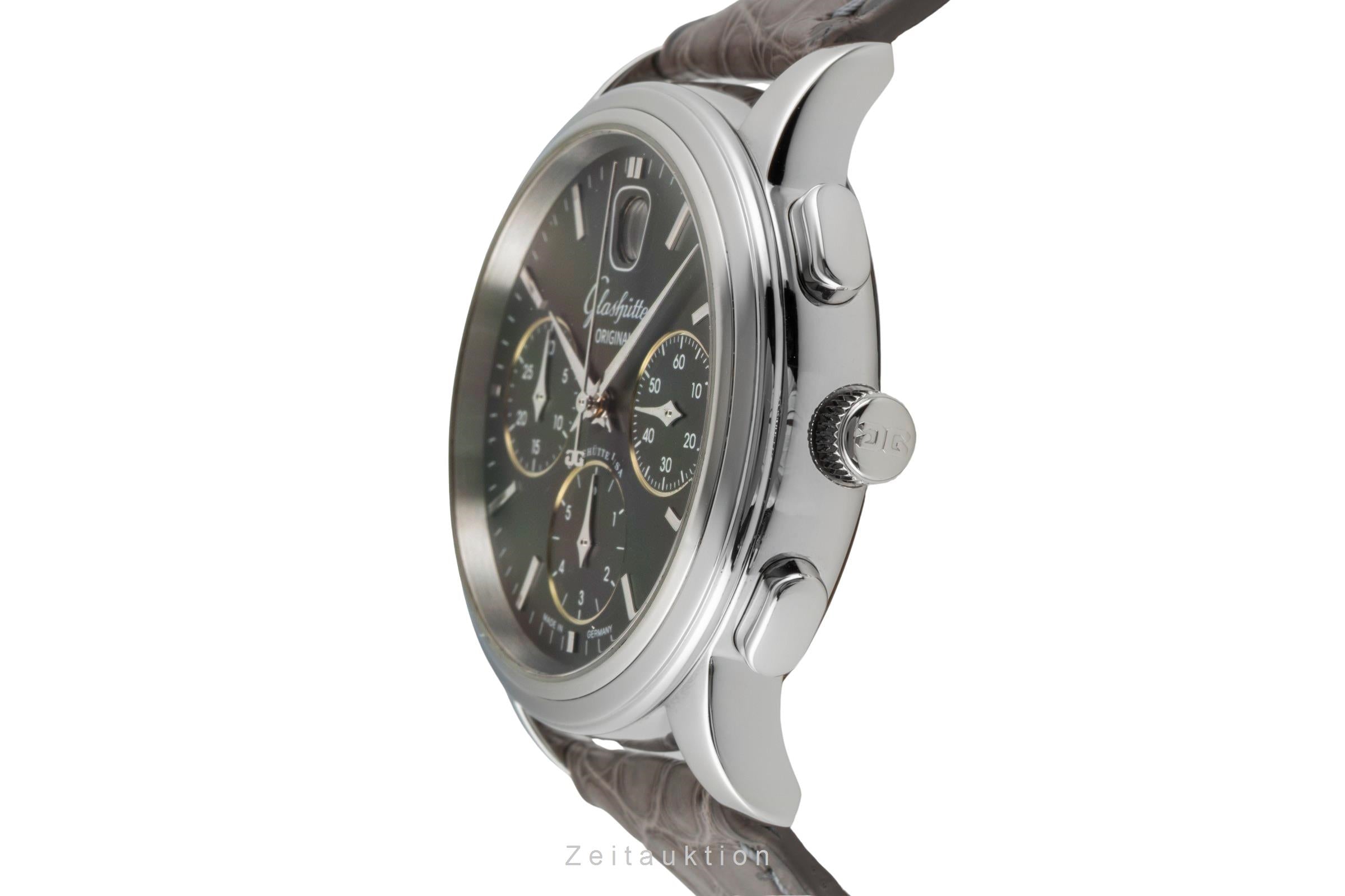 Glashütte Senator chronograph steel automatic men's watch 39-31-14-23-04  [2601110]