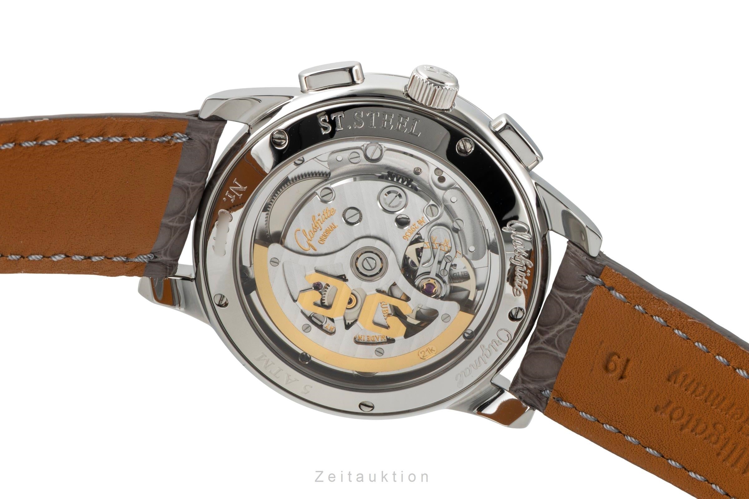 Glashütte Senator chronograph steel automatic men's watch 39-31-14-23-04  [2601110]