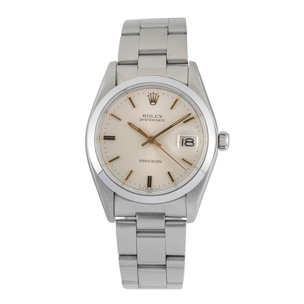Rolex Oysterdate Silver Dial Stahl Handaufzug Herrenuhr Ref. 6694 Vintage  [2601114]