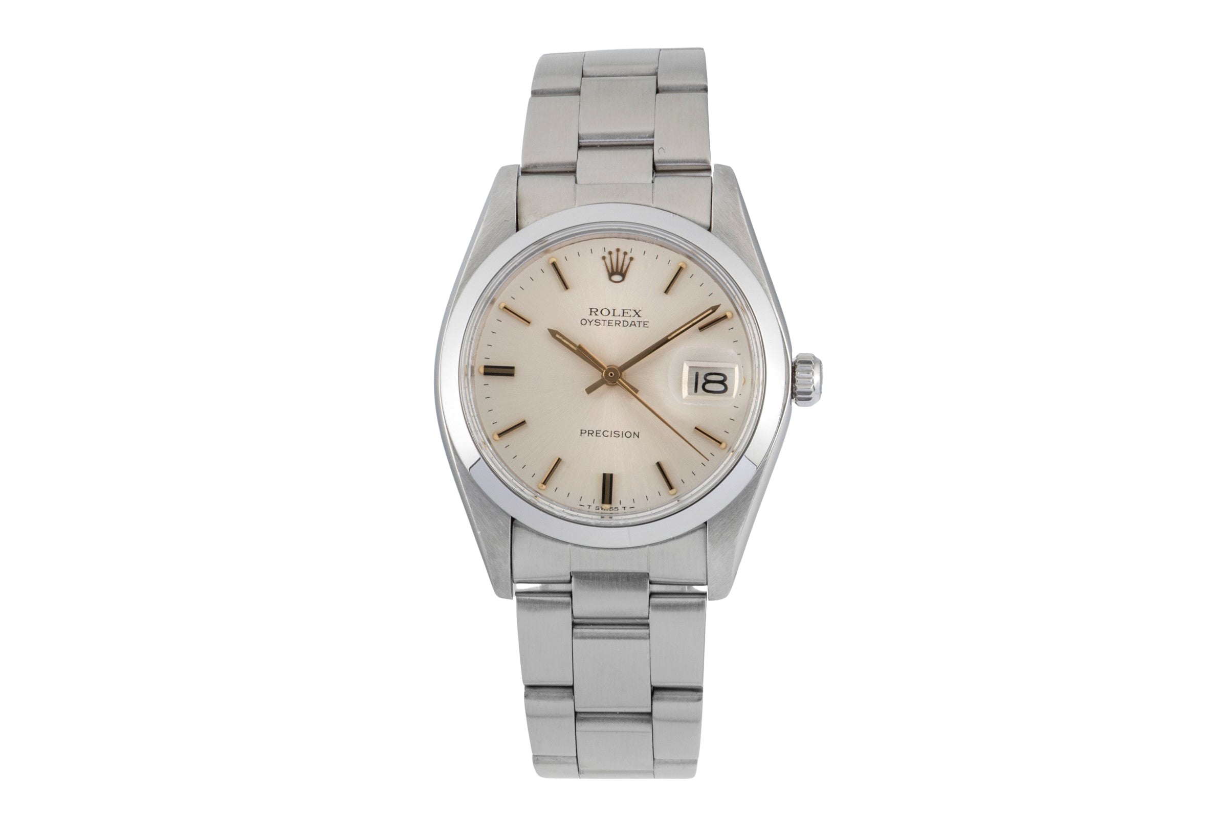 Rolex Oysterdate Silver Dial Stahl Handaufzug Herrenuhr Ref. 6694 Vintage  [2601114]