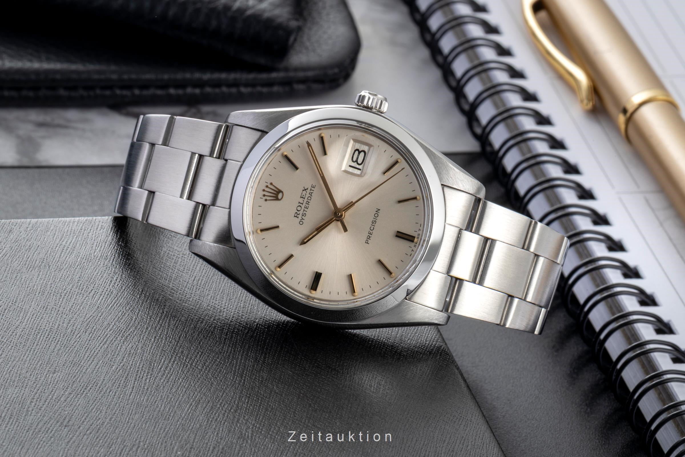 Rolex Oysterdate Silver Dial Stahl Handaufzug Herrenuhr Ref. 6694 Vintage  [2601114]