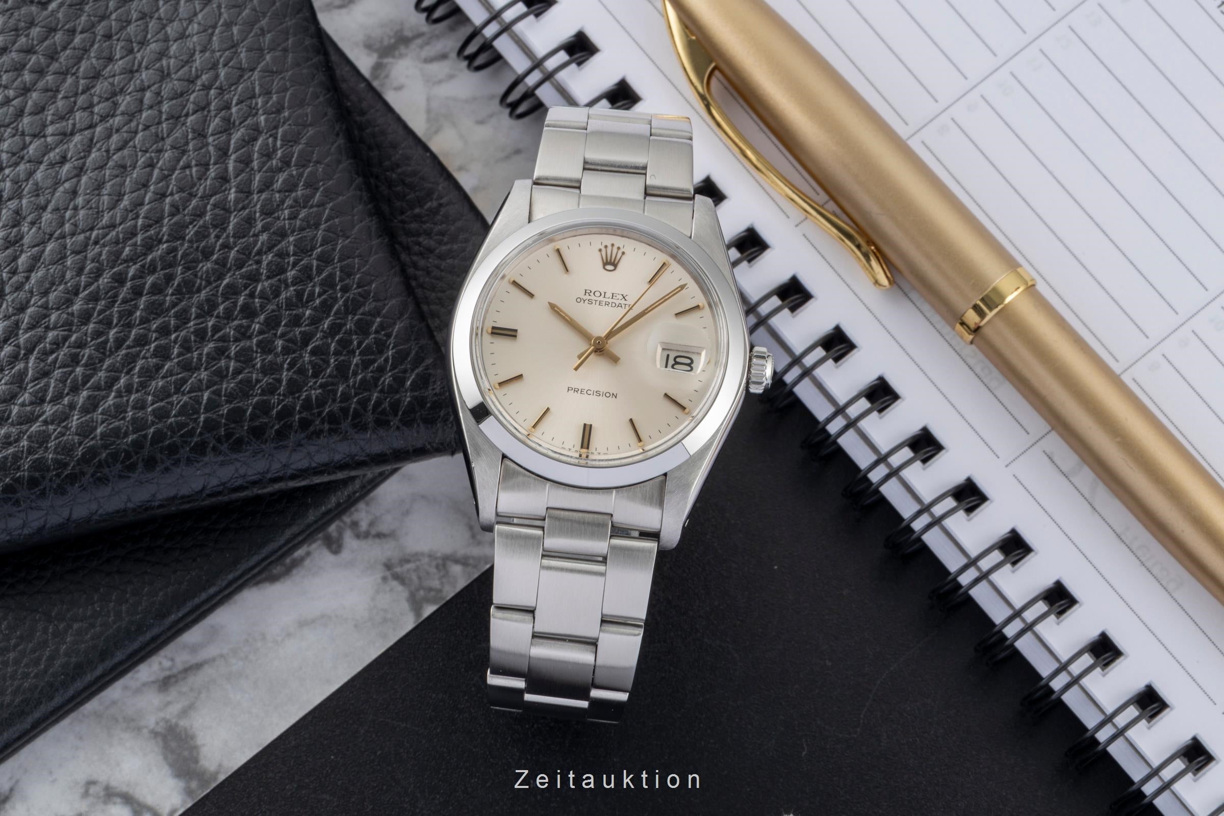 Rolex Oysterdate Silver Dial Stahl Handaufzug Herrenuhr Ref. 6694 Vintage  [2601114]