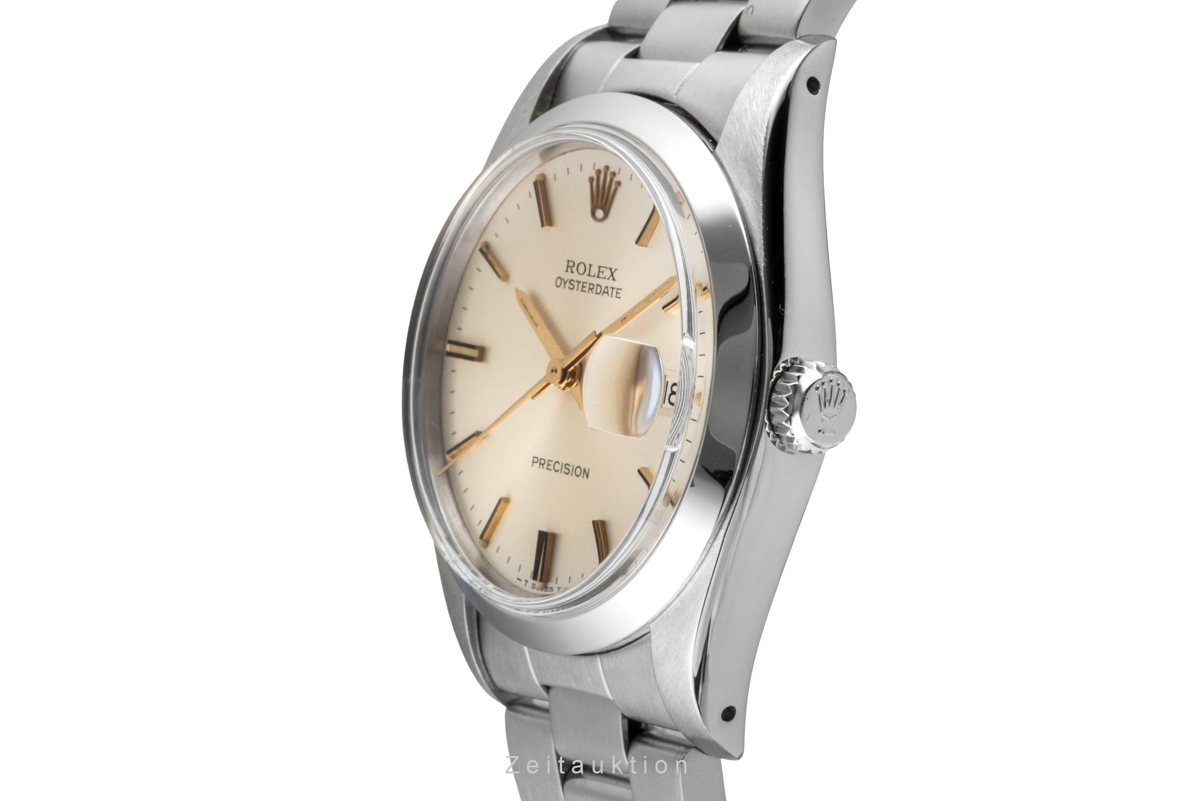 Rolex Oysterdate Silver Dial Stahl Handaufzug Herrenuhr Ref. 6694 Vintage  [2601114]