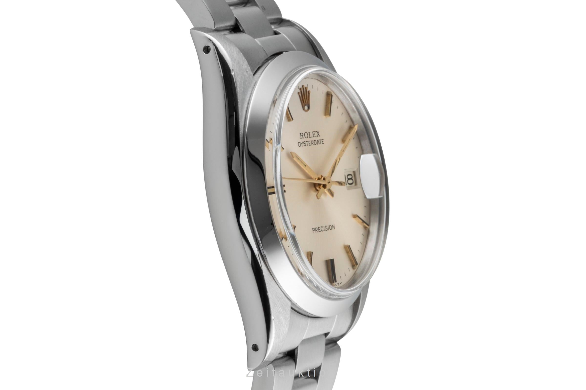 Rolex Oysterdate Silver Dial Stahl Handaufzug Herrenuhr Ref. 6694 Vintage  [2601114]
