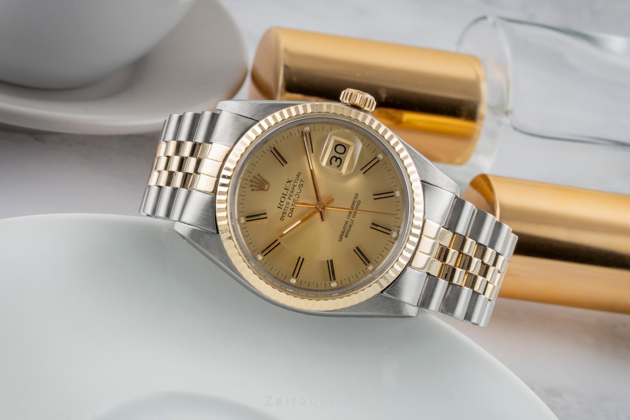Rolex Datejust acero / oro automático reloj para caballeros 16013 Vintage  [2601116]