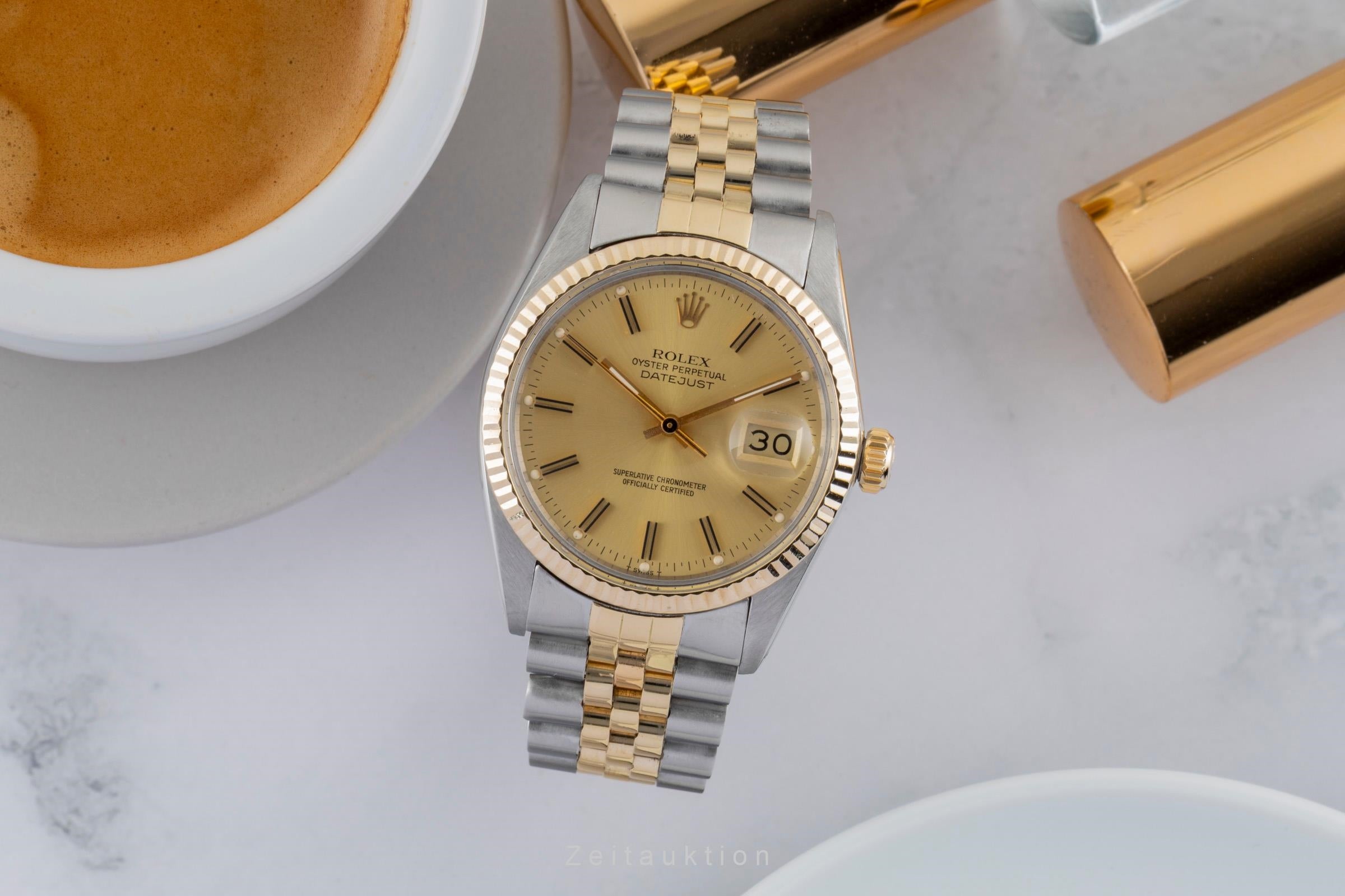 Rolex Datejust acero / oro automático reloj para caballeros 16013 Vintage  [2601116]