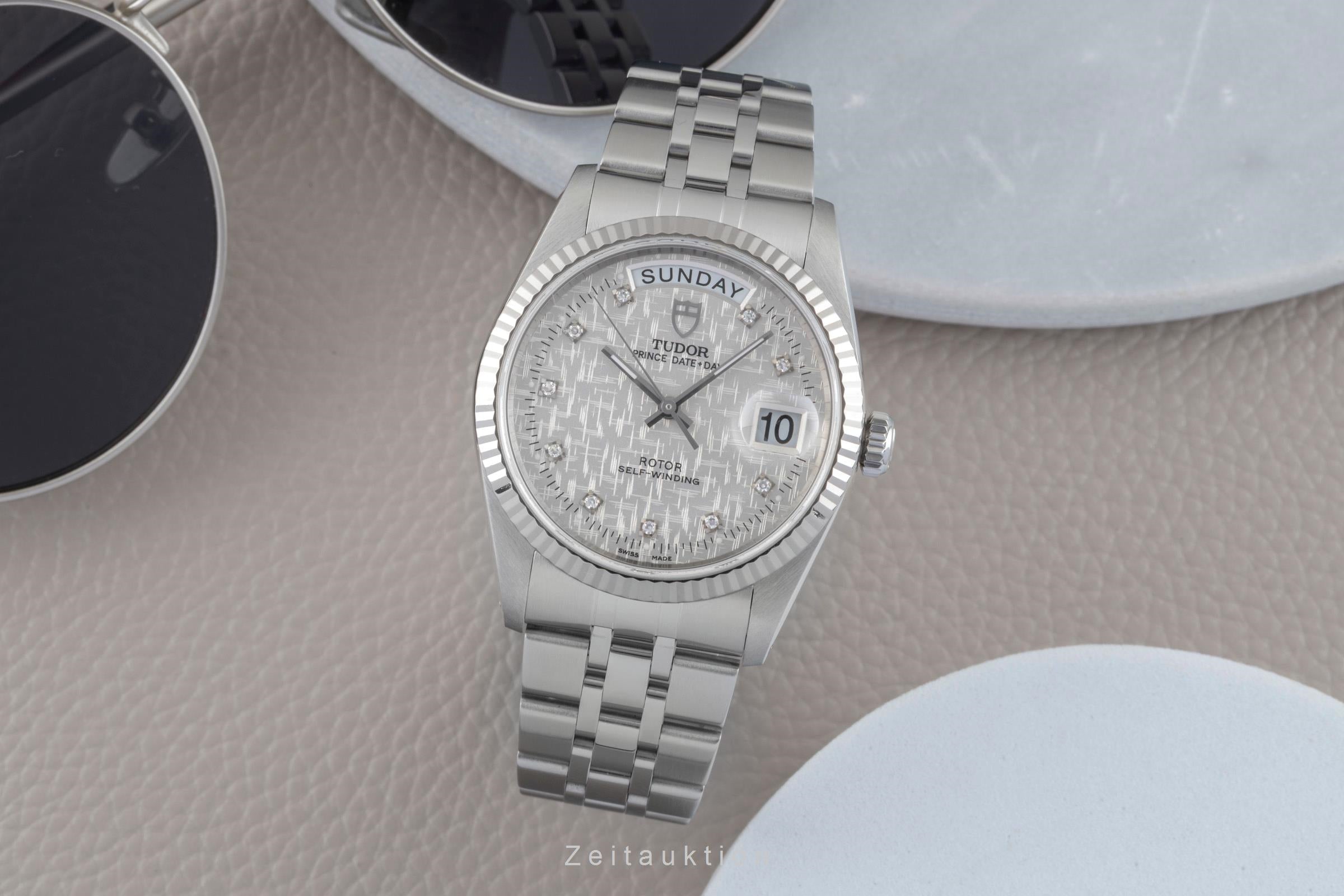 Tudor Date-Day steel / gold automatic men's watch 76214  [2601117]