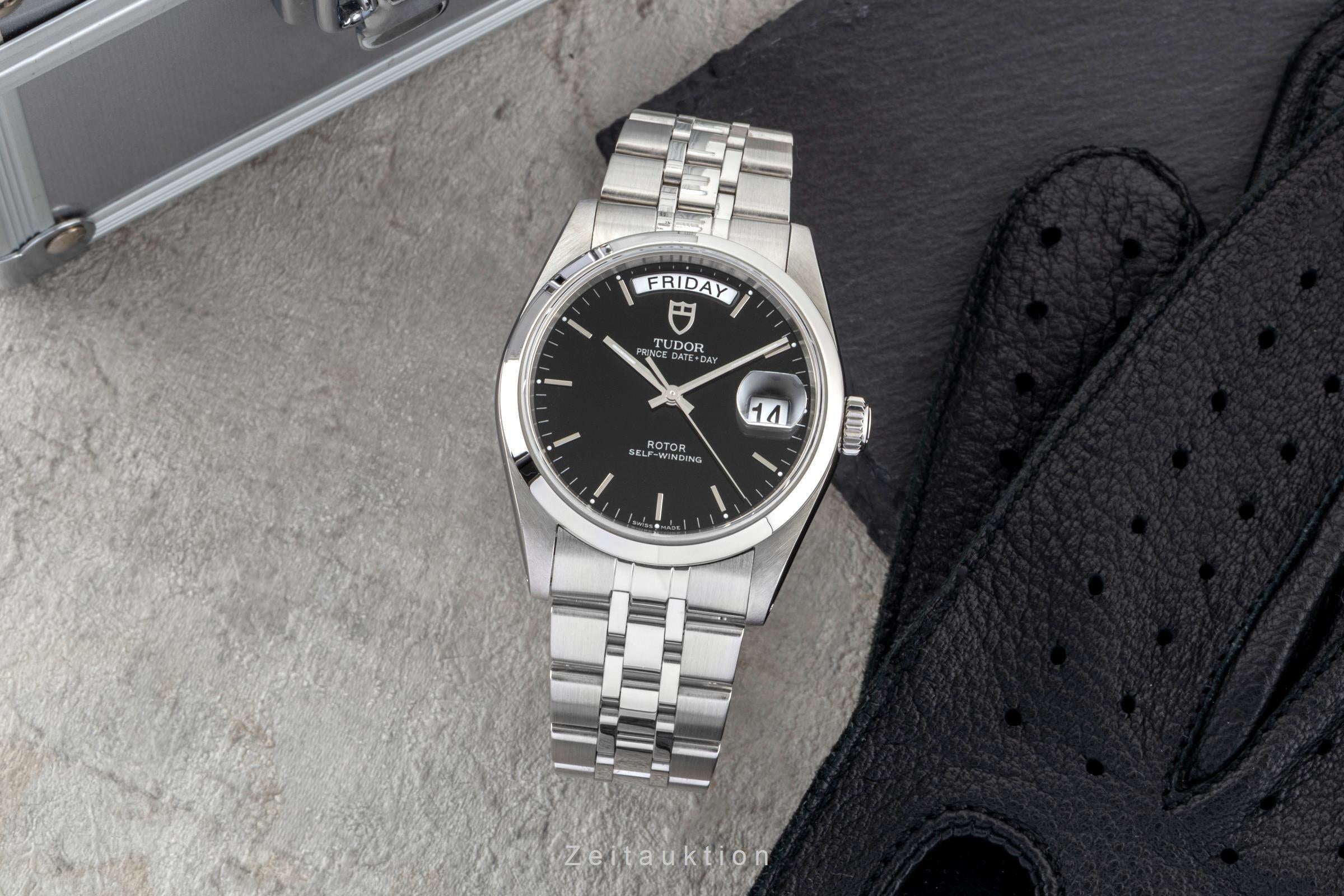 Tudor Date-Day steel automatic men's watch 76200  [2601118]