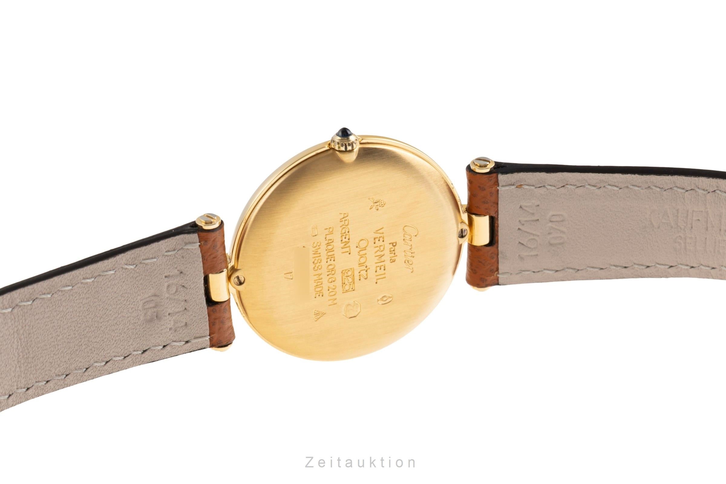 Cartier Vermeil plata banada en oro cuarzo unisex  [2601129]
