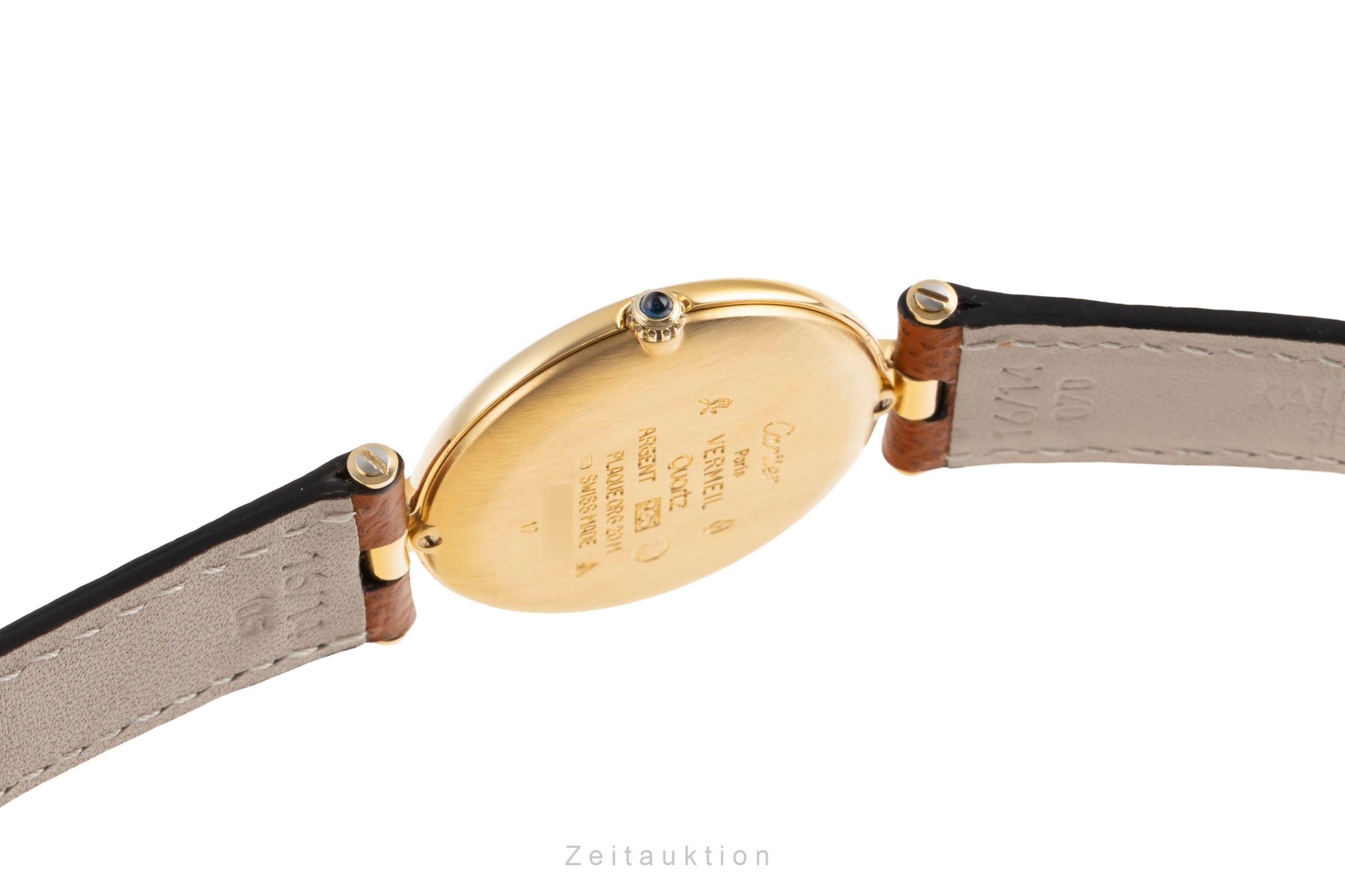 Cartier Vermeil plata banada en oro cuarzo unisex  [2601129]