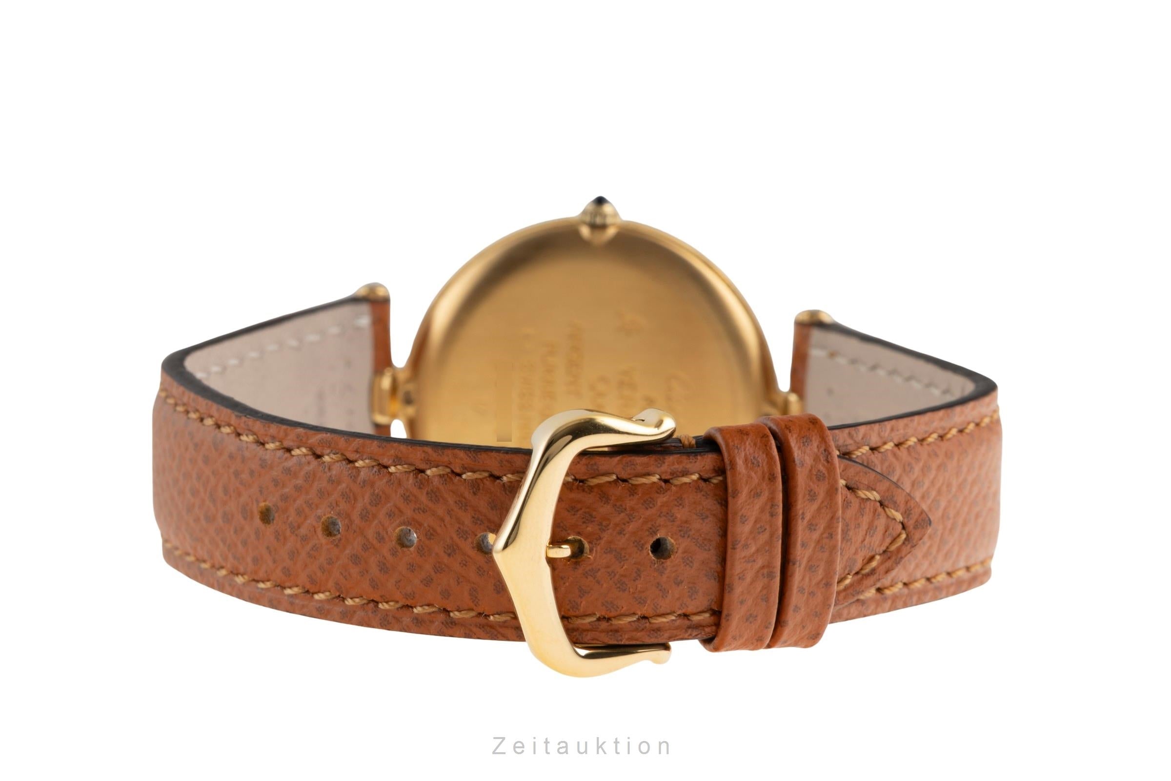 Cartier Vermeil plata banada en oro cuarzo unisex  [2601129]