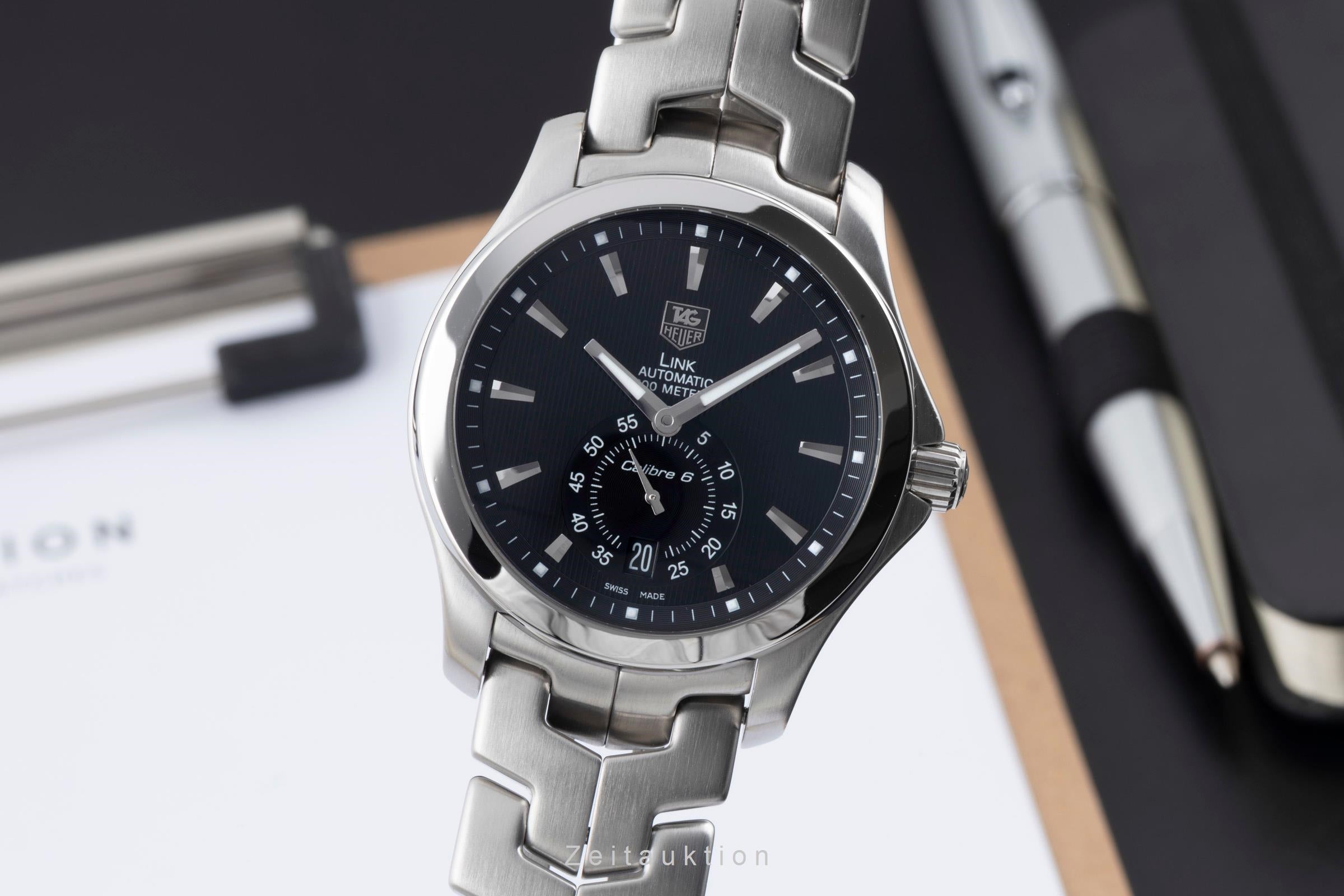 Tag Heuer Link Calibre 6 Black Dial Edelstahl Automatik Herrenuhr Ref. WJF211A  [2601138]