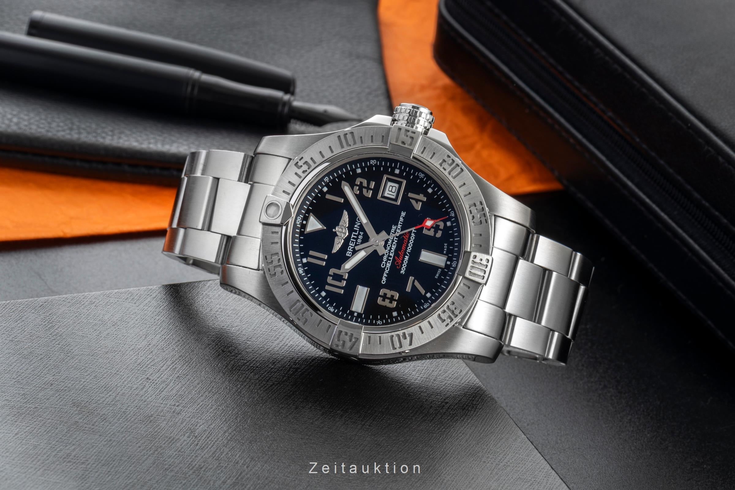 Breitling Avenger II Seawolf acier automatique montre pour hommes A17331  [2601153]