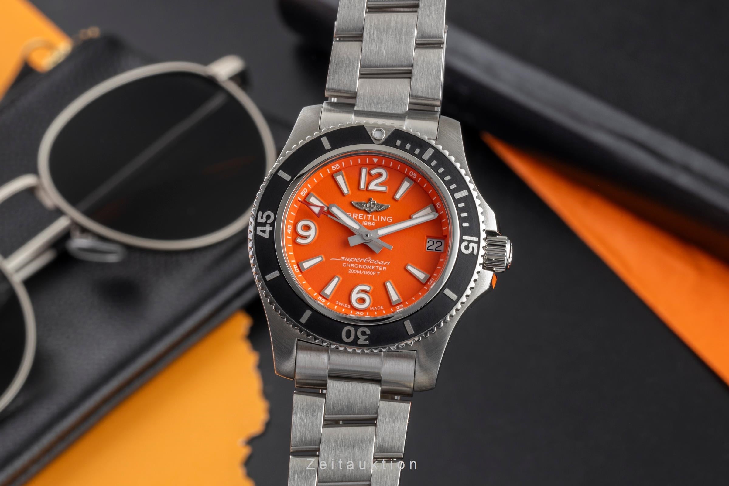 Breitling Superocean Edelstahl Automatik Ref. A17316D71O1A1 Box & Papiere 2022 [2601174]