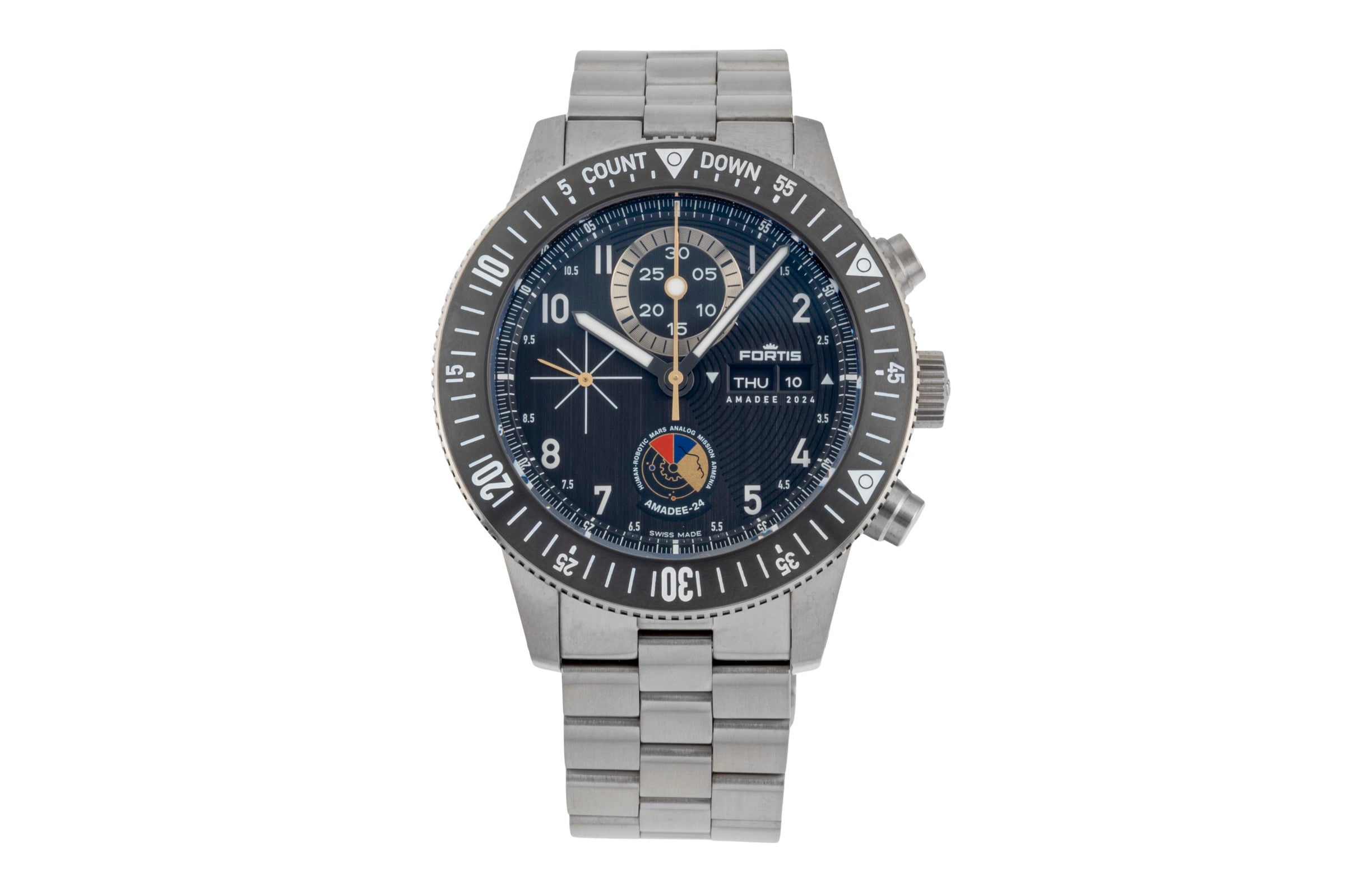 Fortis chronograph titanium automatic men's watch F2040016 LP: 6100EUR Limited  [2601179]