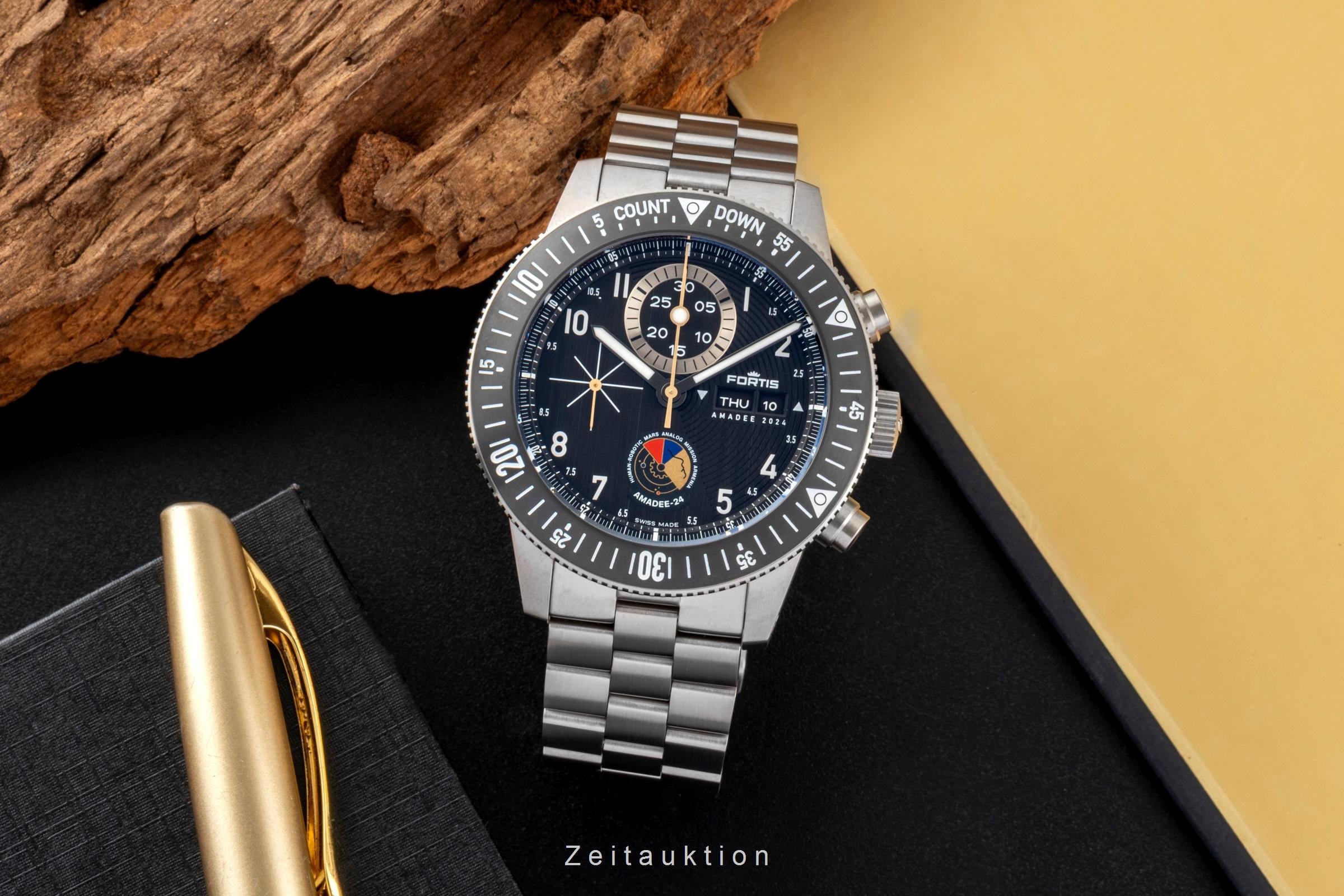 Fortis chronograph titanium automatic men's watch F2040016 LP: 6100EUR Limited  [2601179]