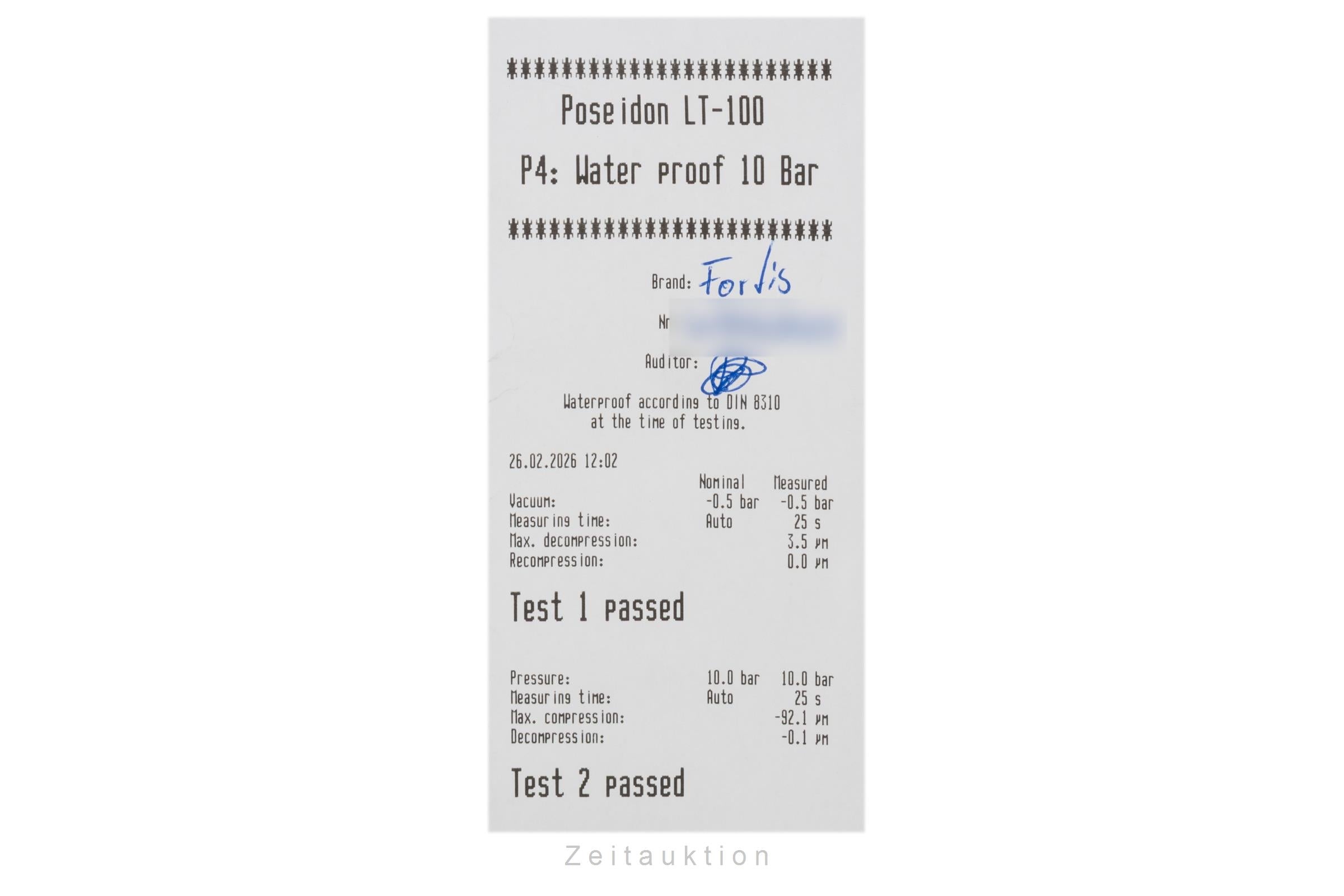 Fortis chronograph titanium automatic men's watch F2040016 LP: 6100EUR Limited  [2601179]