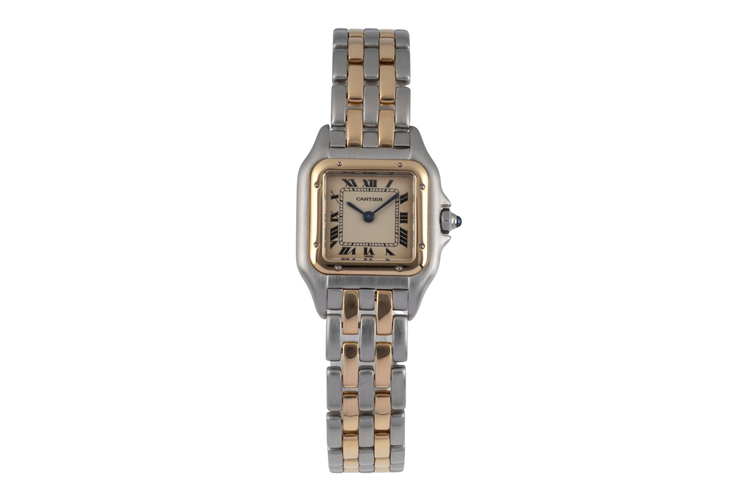 Cartier Panthere steel / gold quartz women's watch 66921 Vintage  [2601181]