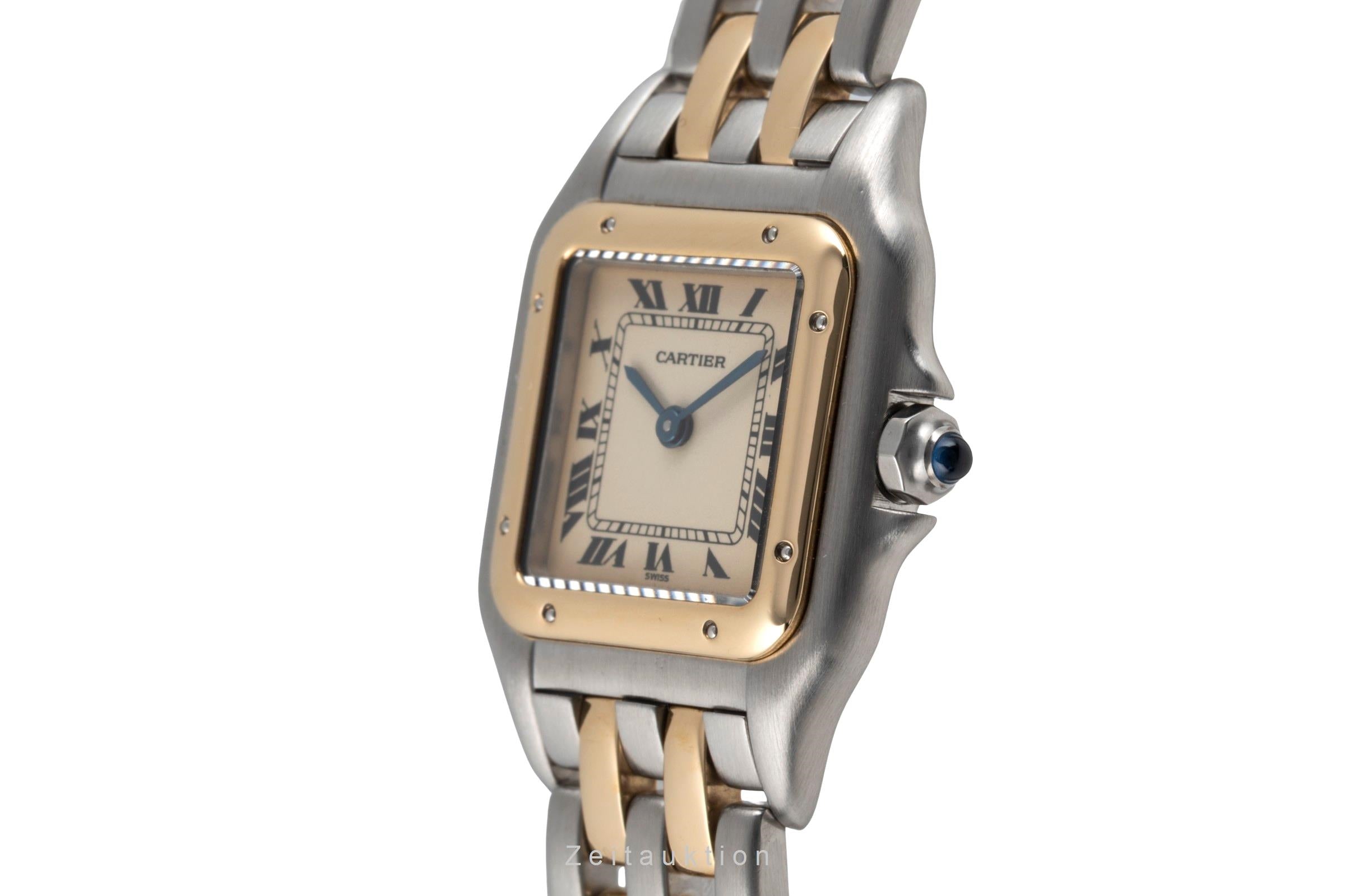 Cartier Panthere steel / gold quartz women's watch 66921 Vintage  [2601181]