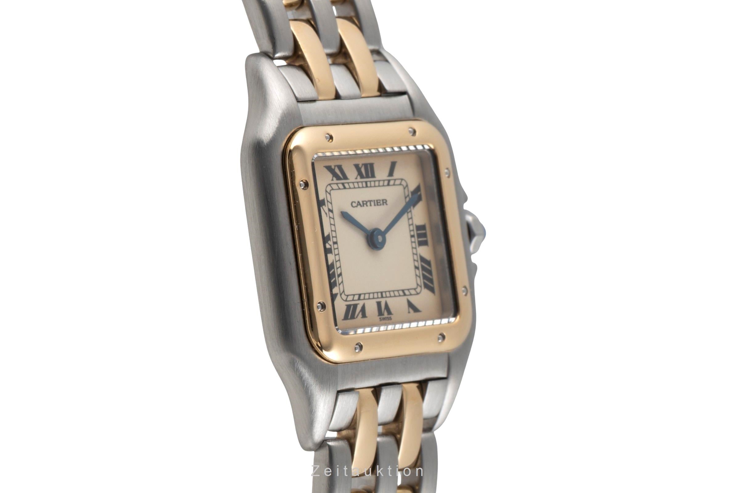 Cartier Panthere steel / gold quartz women's watch 66921 Vintage  [2601181]