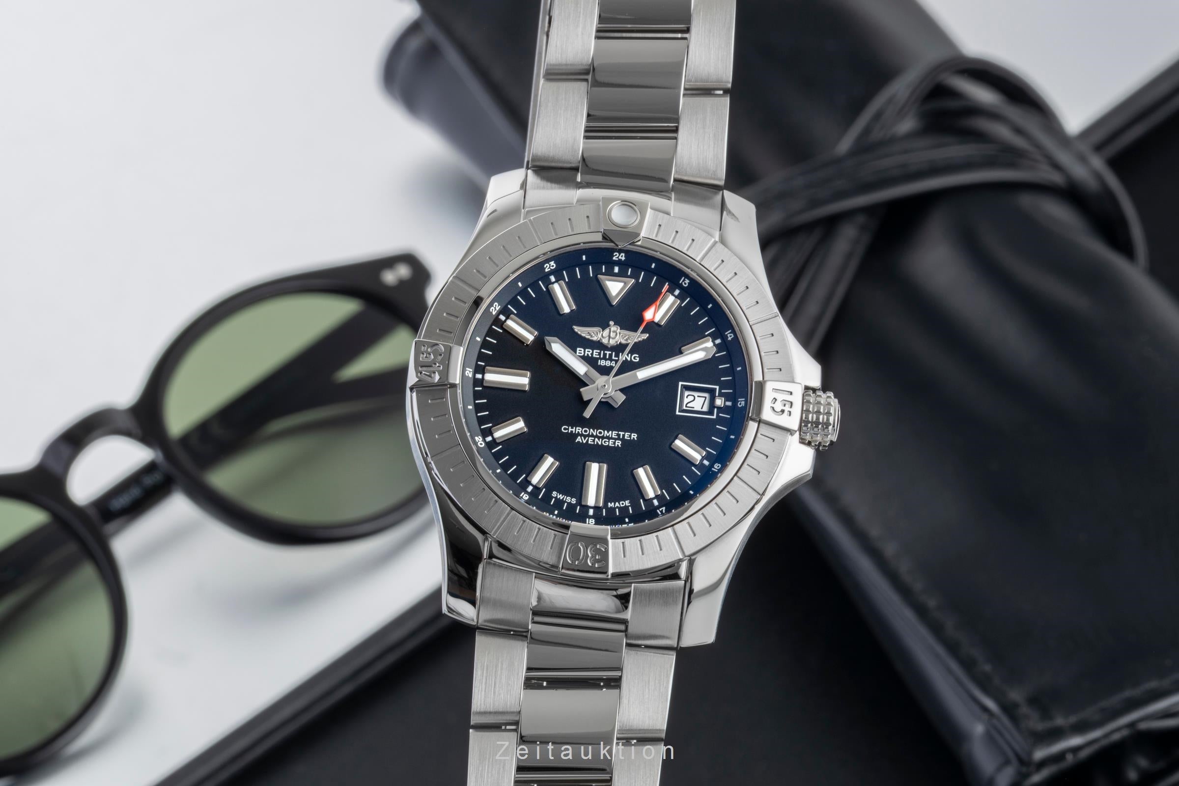 BREITLING AVENGER 置時計（非売品） Breitling Avenger steel automatic Kal. B17 Ref. A17318101B1A1