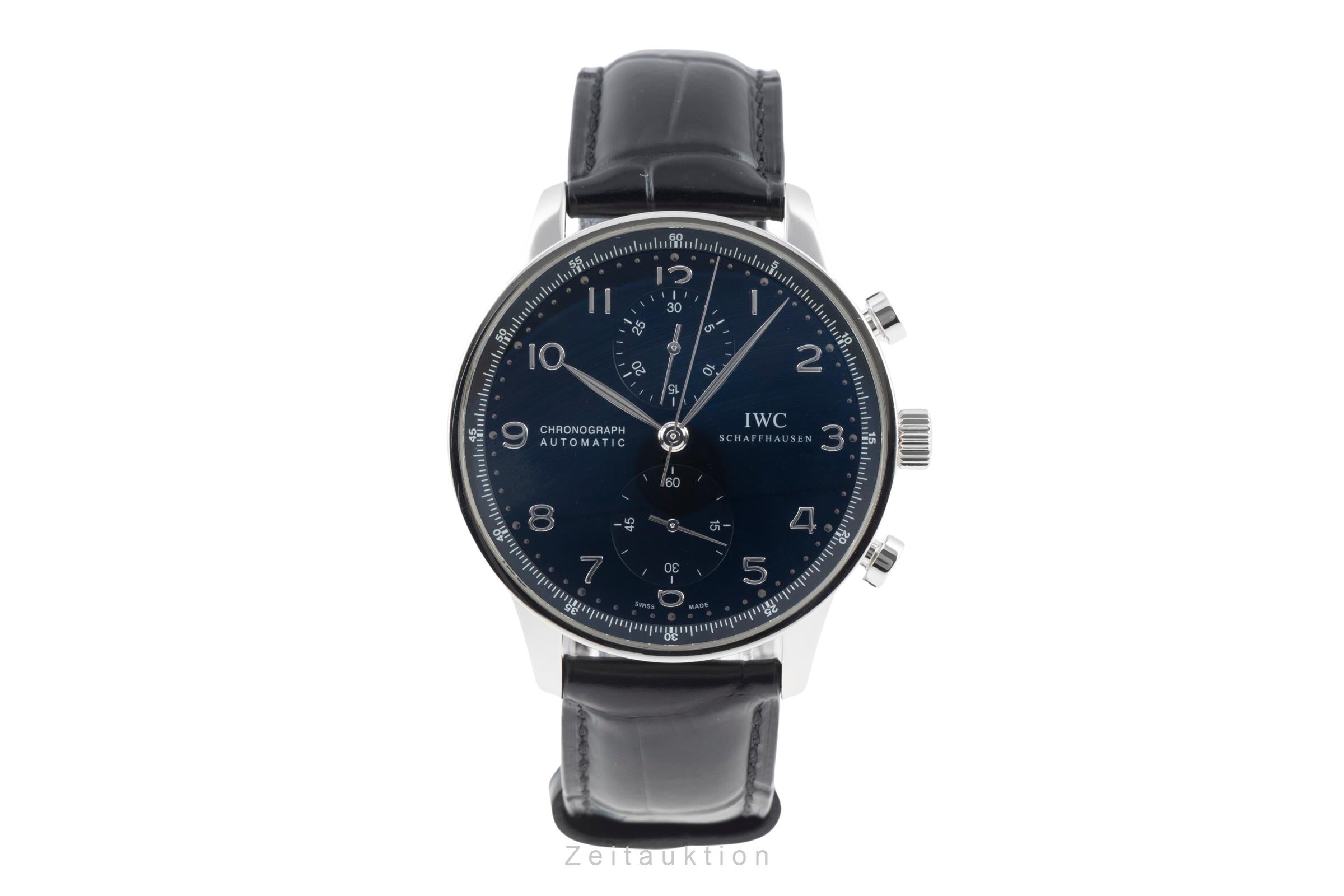 IWC Portugieser chronographe acier automatique montre pour hommes IW371447 LP: 9100EUR  [2601186]