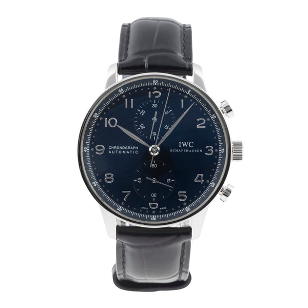 IWC Portugieser chronographe acier automatique montre pour hommes IW371447 LP: 9100EUR  [2601186]