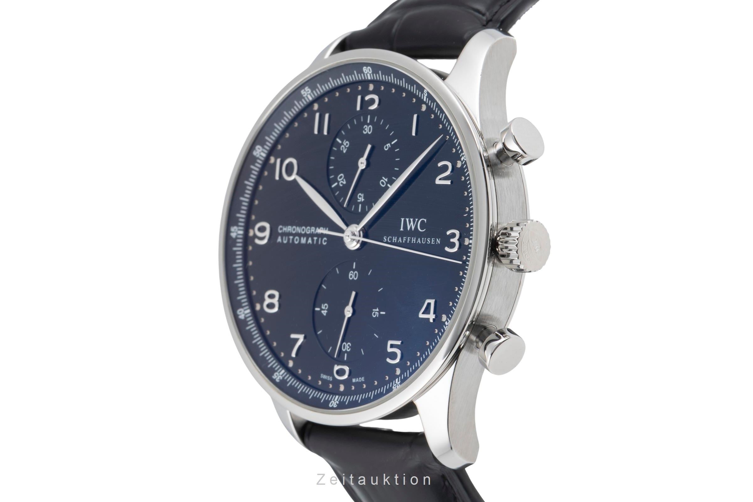 IWC Portugieser chronographe acier automatique montre pour hommes IW371447 LP: 9100EUR  [2601186]