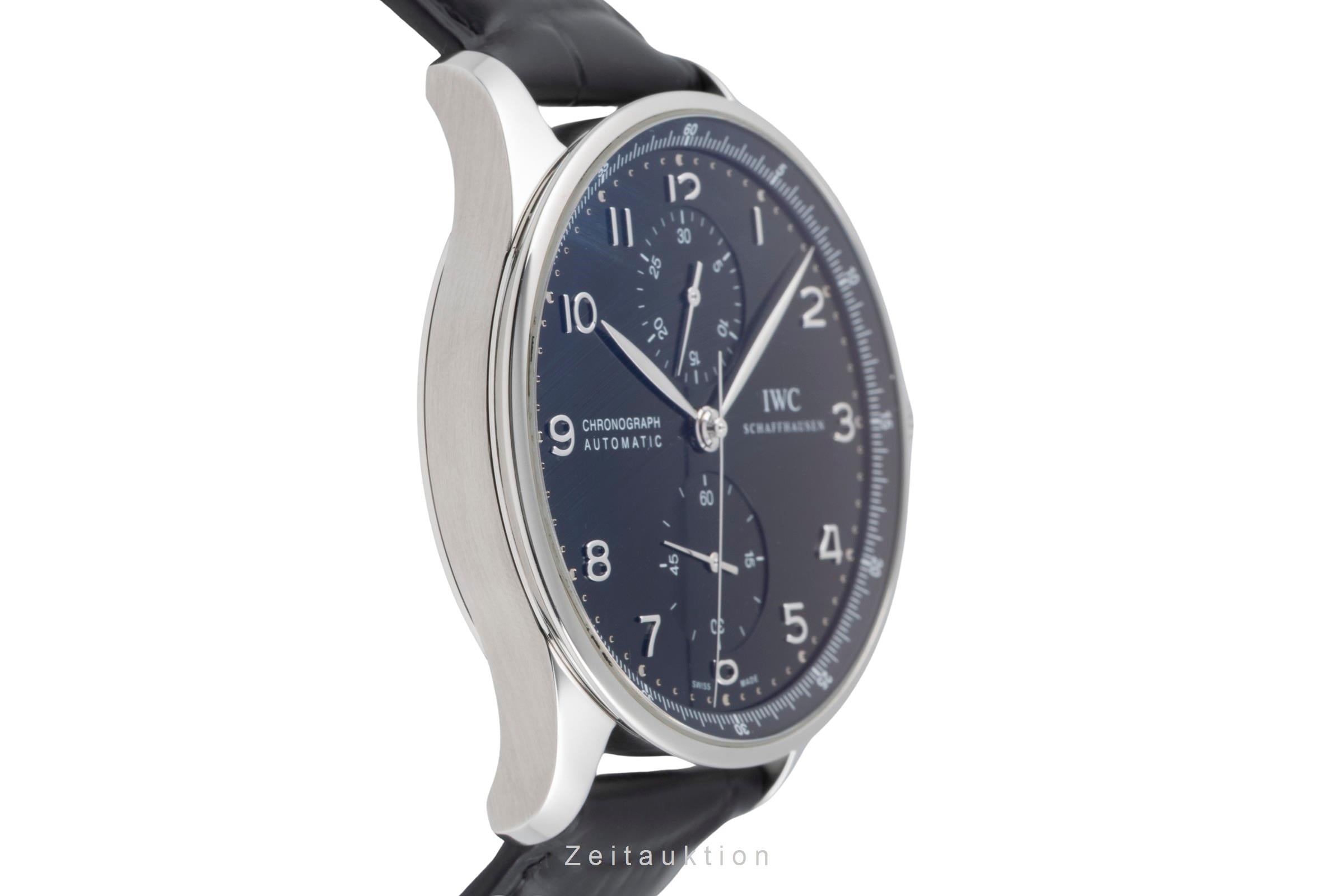 IWC Portugieser chronographe acier automatique montre pour hommes IW371447 LP: 9100EUR  [2601186]