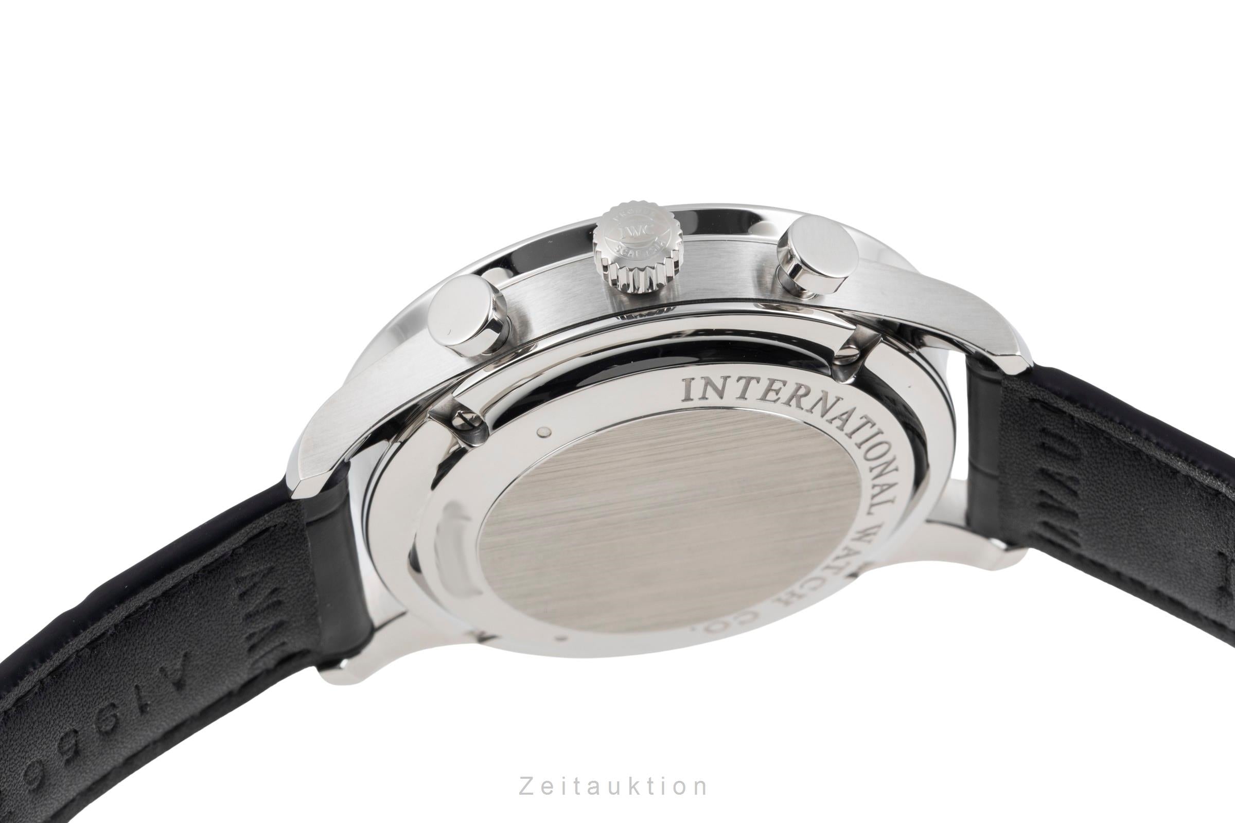 IWC Portugieser chronographe acier automatique montre pour hommes IW371447 LP: 9100EUR  [2601186]