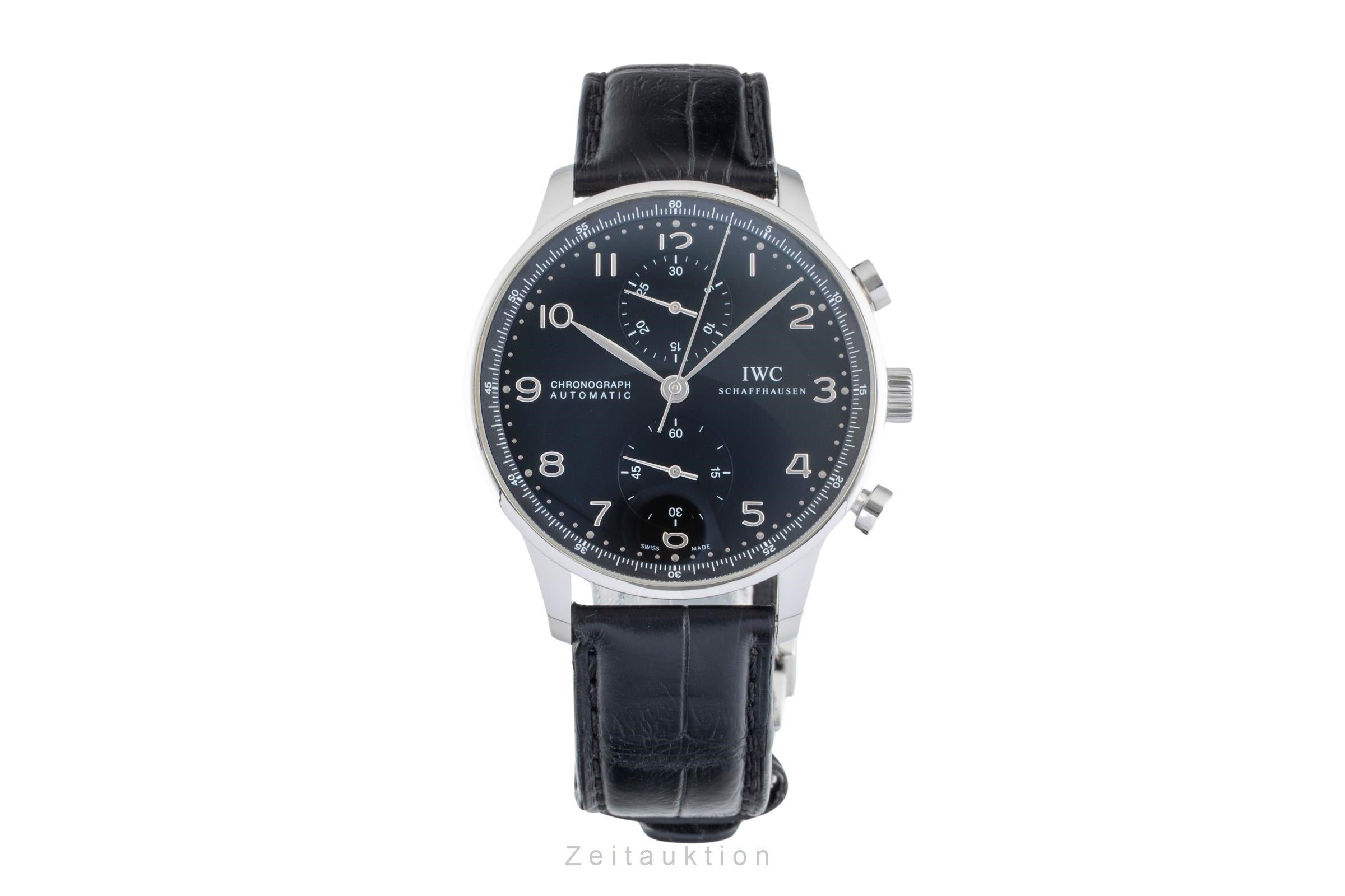 IWC Portugieser chronographe acier automatique montre pour hommes IW371447 LP: 9100EUR  [2601187]
