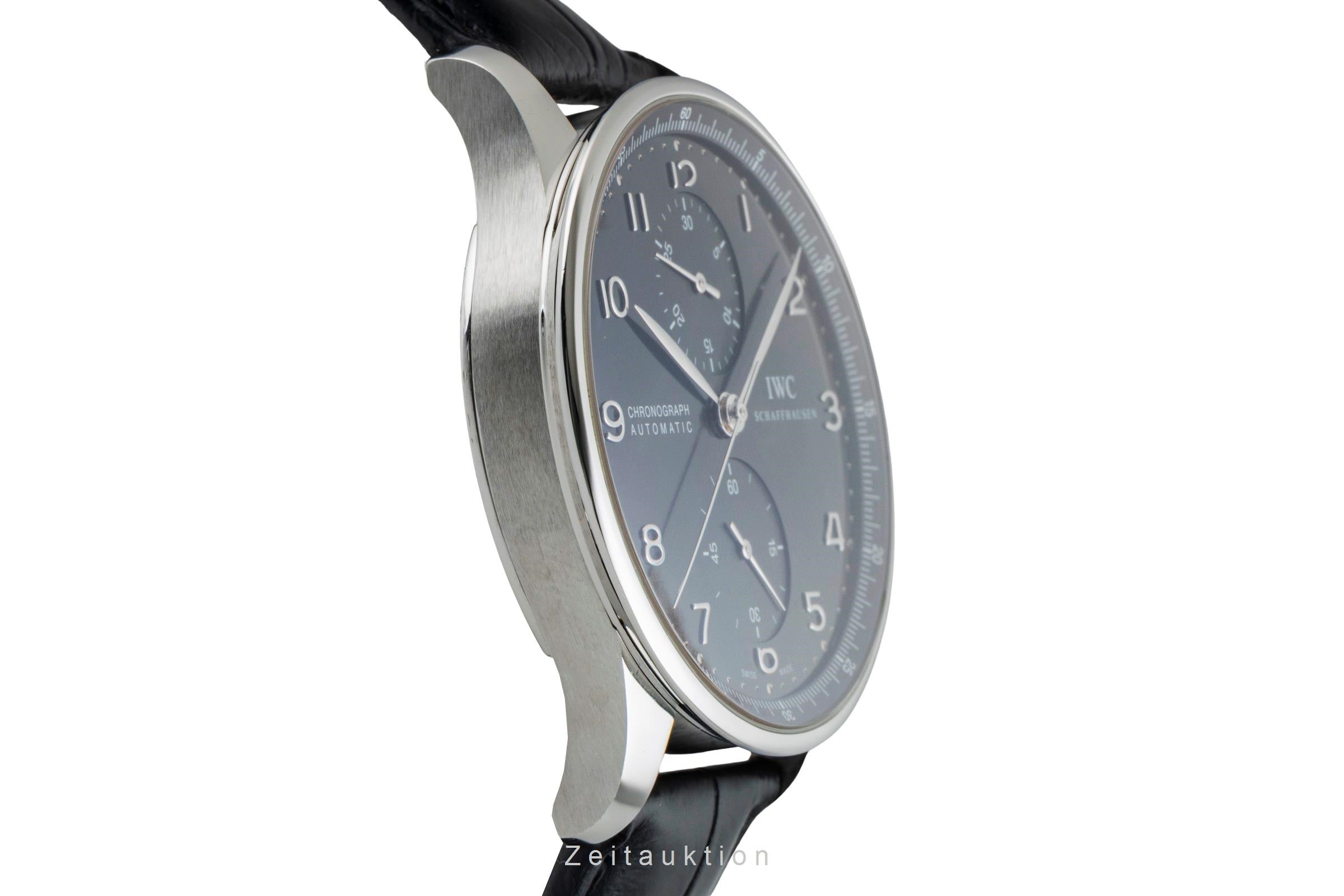 IWC Portugieser chronographe acier automatique montre pour hommes IW371447 LP: 9100EUR  [2601187]