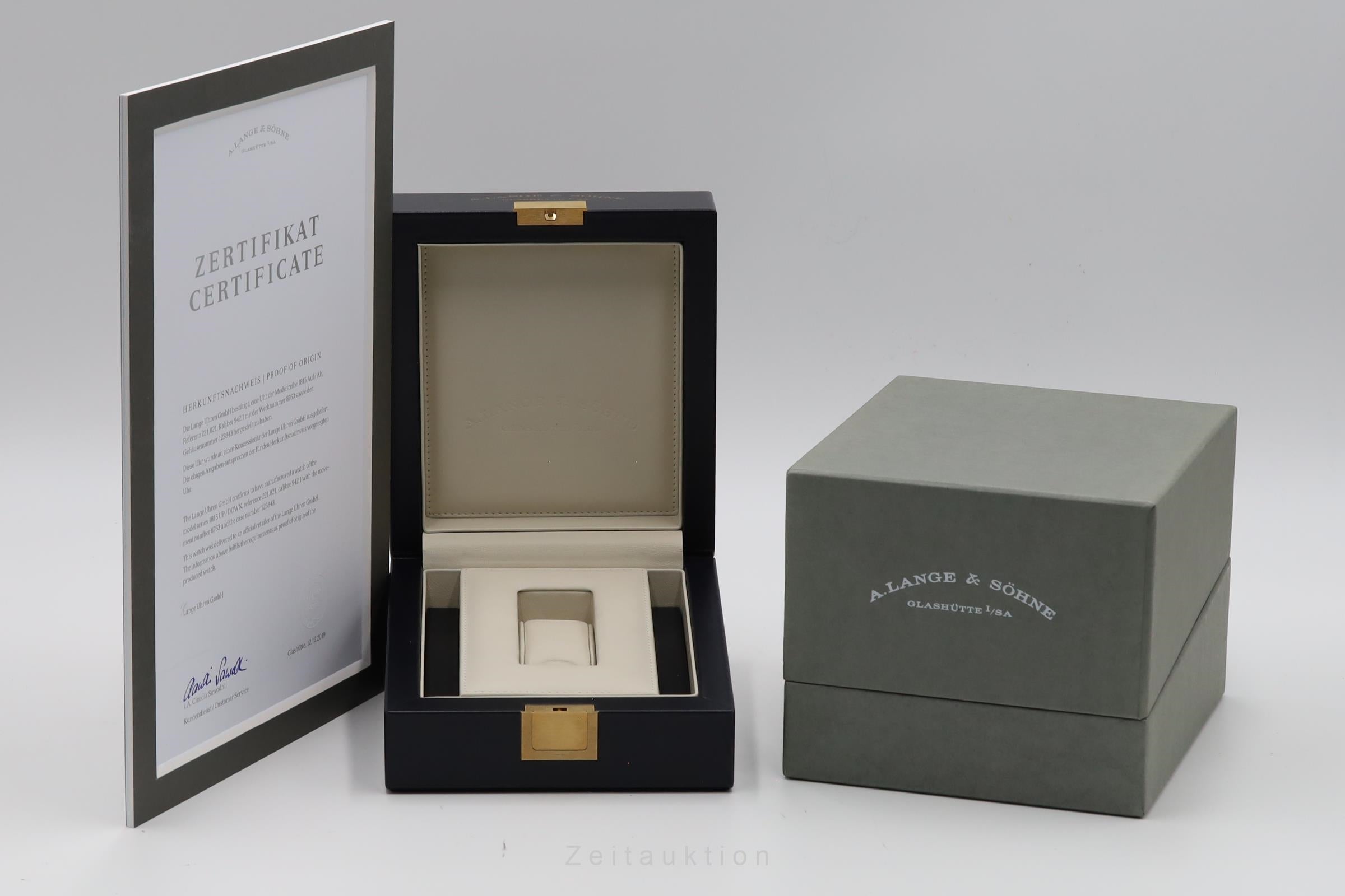 A. Lange & Söhne 1815 oro 18 ct carica manuale orologio da uomo 221.021 LP: 37600EUR  [2601193]