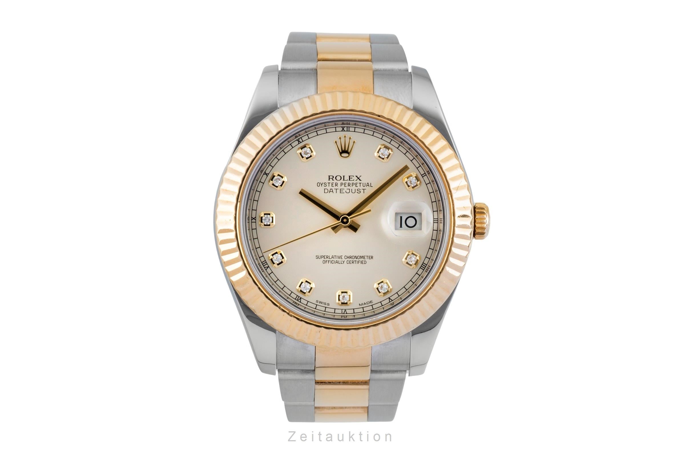 Rolex Datejust II 41 Diamond Dial Stahl / Gold Herrenuhr Oyster Perpetual 116333 [2601194]
