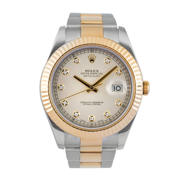 Rolex Datejust II 41 Diamond Dial Stahl / Gold Herrenuhr Oyster Perpetual 116333 [2601194]