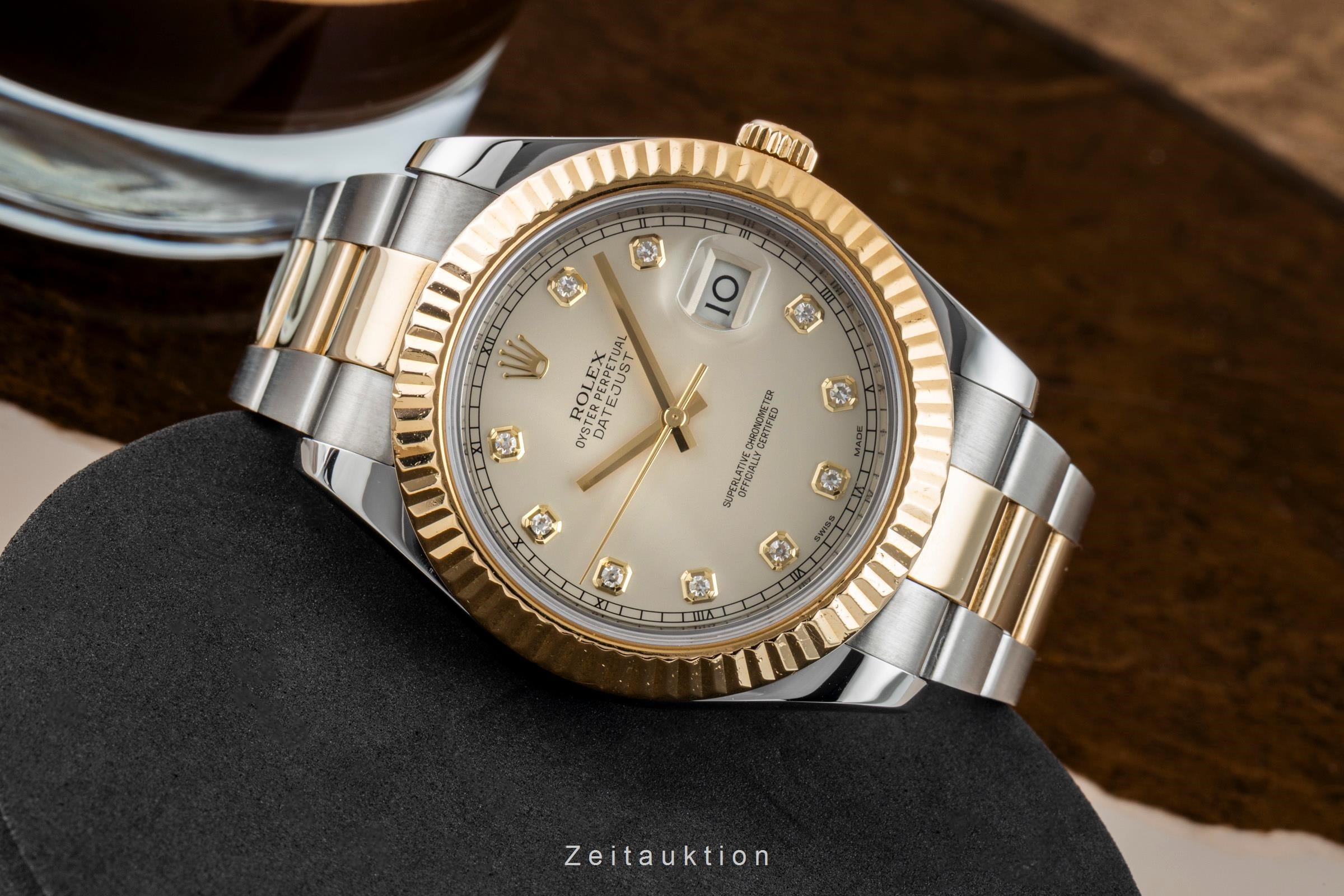 Rolex Datejust II 41 Diamond Dial Stahl / Gold Herrenuhr Oyster Perpetual 116333 [2601194]