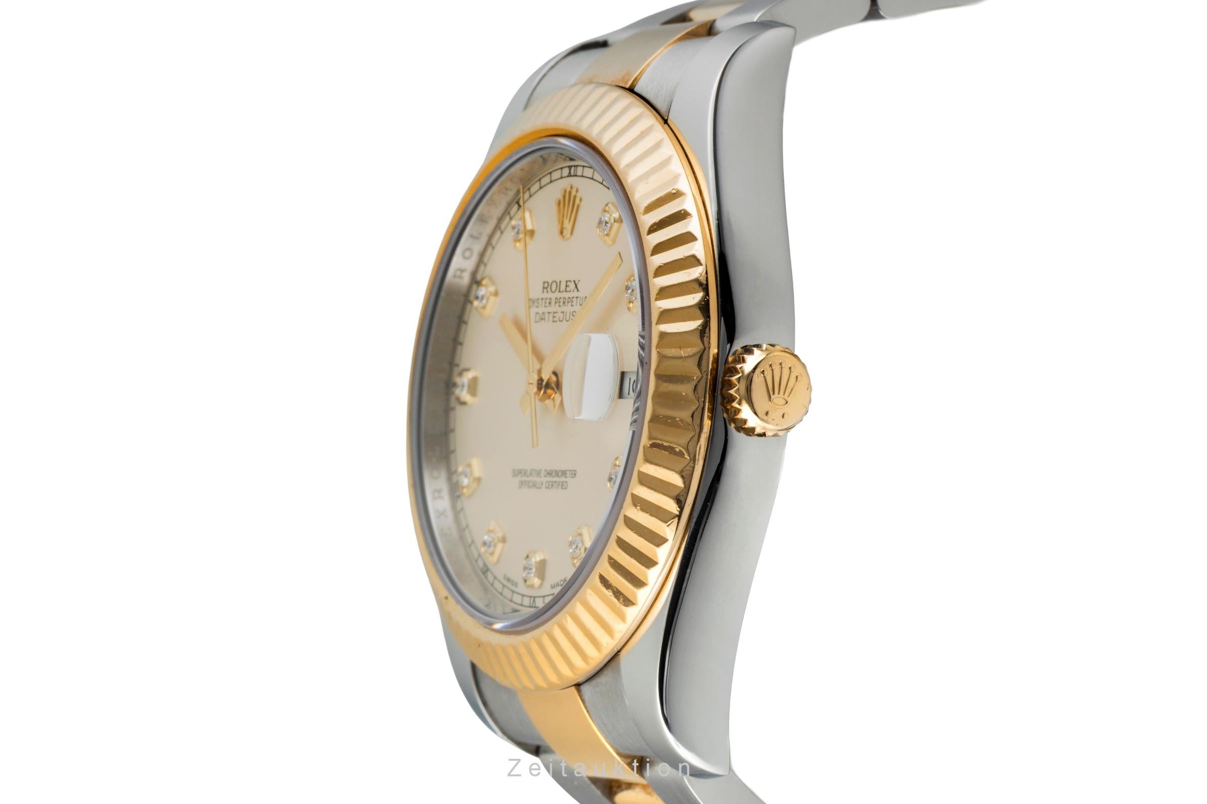 Rolex Datejust II 41 Diamond Dial Stahl / Gold Herrenuhr Oyster Perpetual 116333 [2601194]