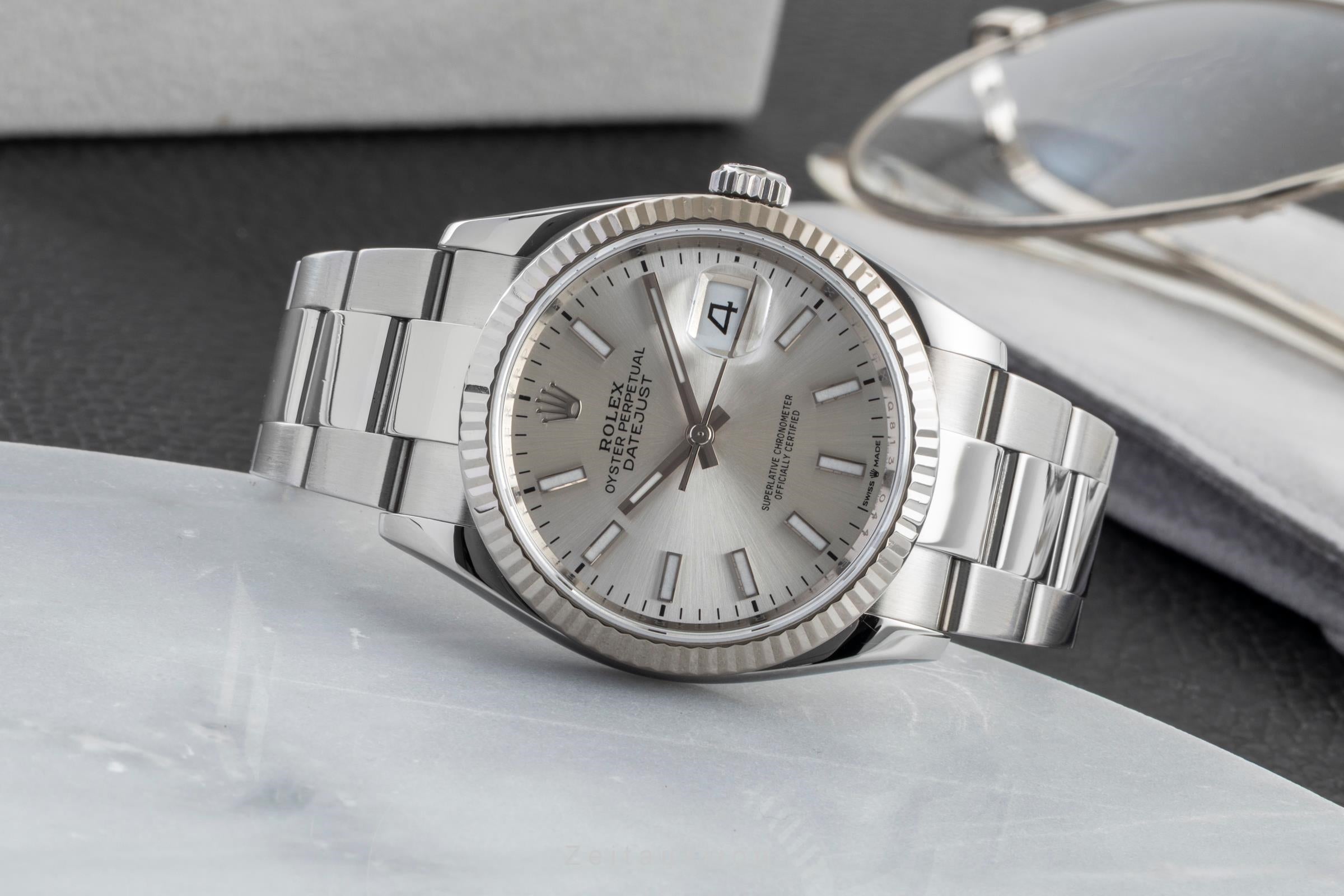 Rolex Datejust  Stahl / Weissgold Automatik Herrenuhr Ref. 126234 Papiere 2021 [2601197]