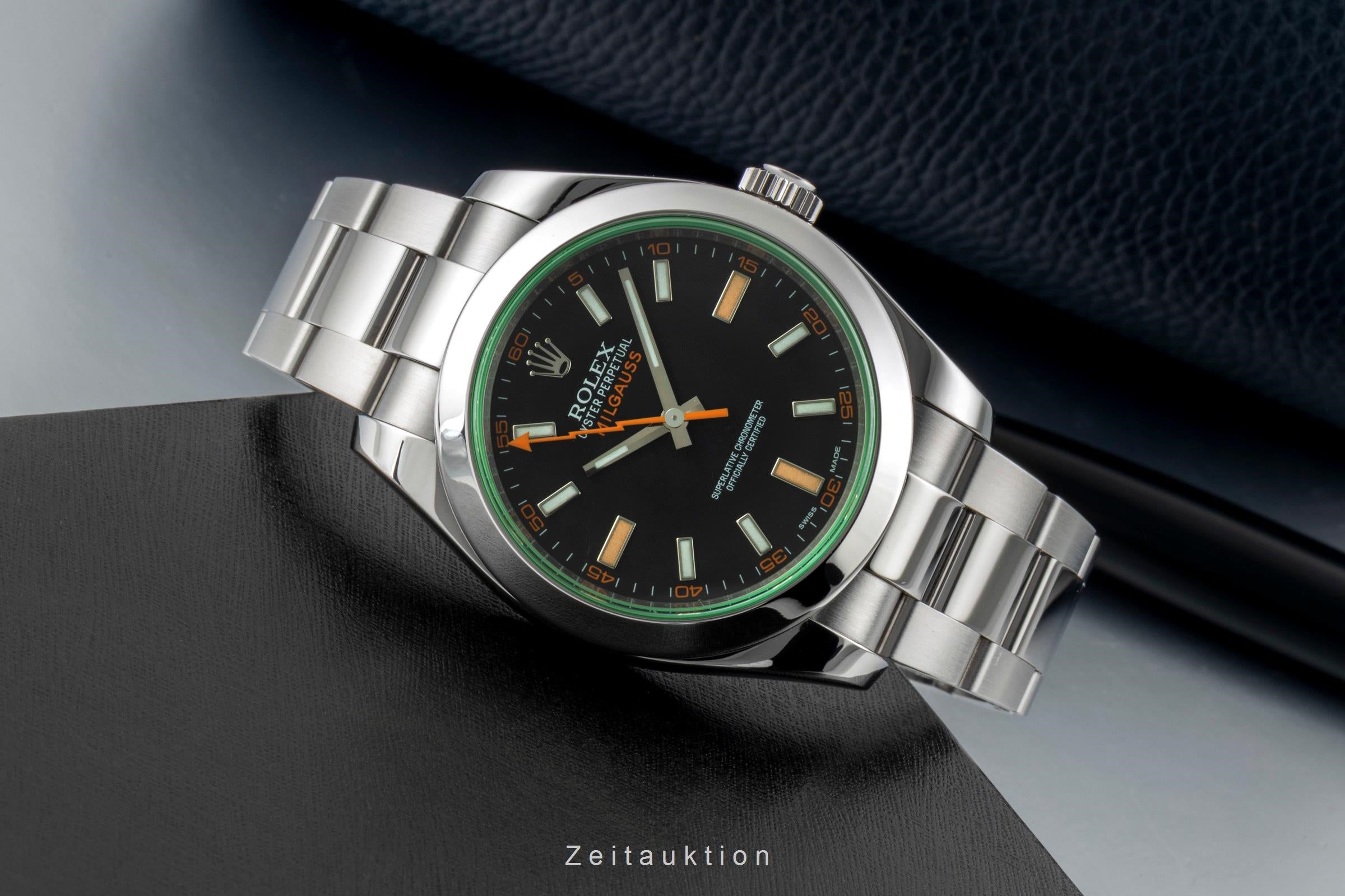 Rolex Milgauss Edelstahl Automatik Herrenuhr Ref. 116400GV Papiere 2014 [2601200]
